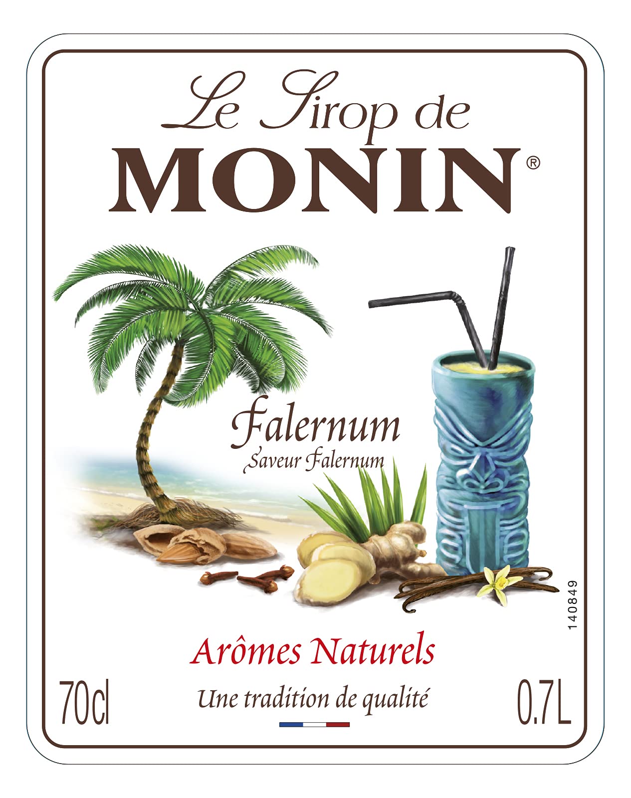 Monin Premium Falernum Syrup - Intense Tropical Flavor | 700ml Glass Bottle 3
