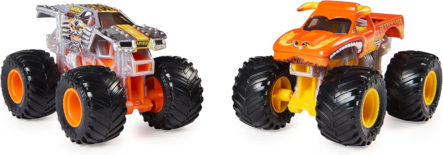 Monster Jam Max-D vs. El Toro Loco 1:64 Scale Monster Trucks - 2-Pack Set for Kids