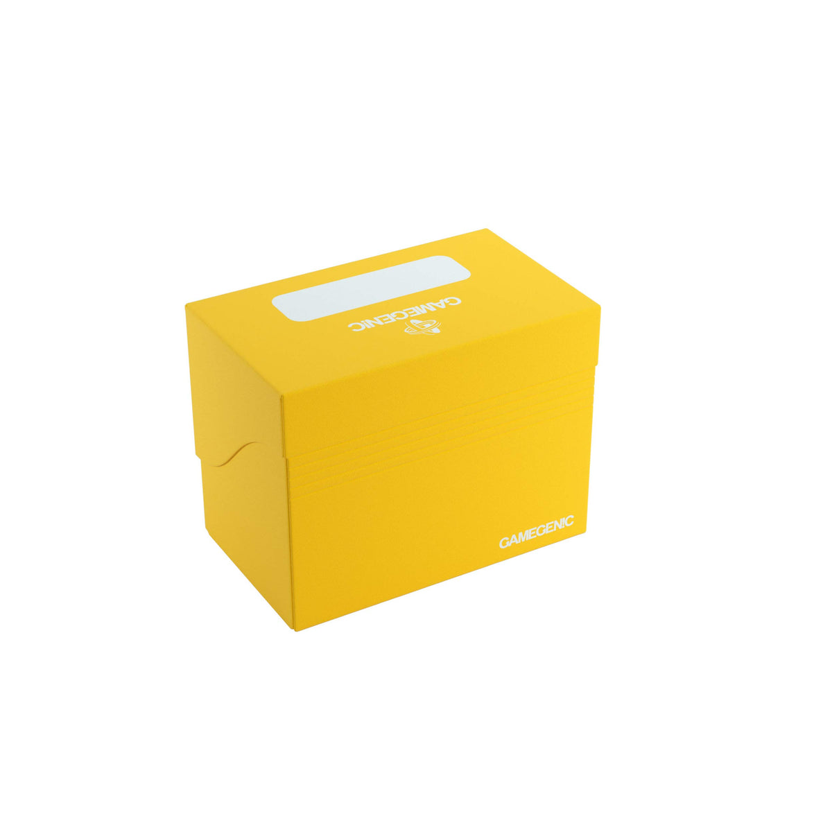 Gamegenic Side Holder 80+ Card Box - Yellow | Holds 80 Double-Sleeved Cards | Side-Loading