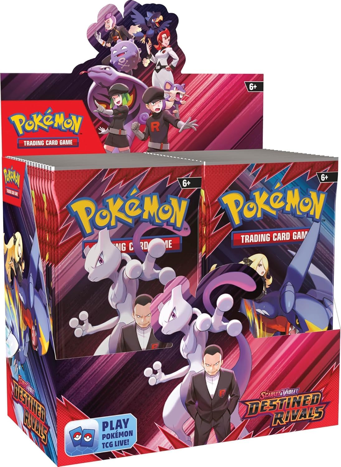 Pokémon SV10 Destined Rivals Booster Display - Includes Four Booster Packs