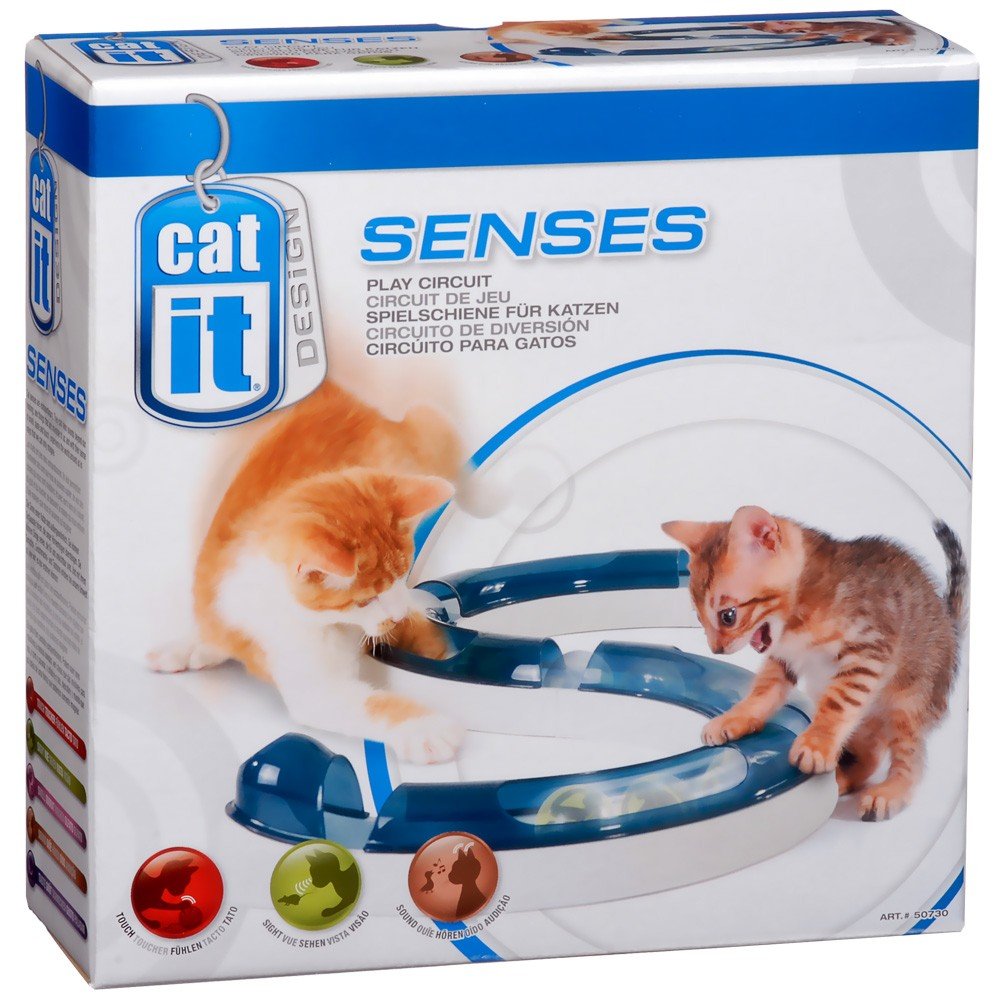 Catit Senses 2.0 Play Circuit Cat Toy - Peek-a-Boo Track | Enables 100+ Layouts | Plastic