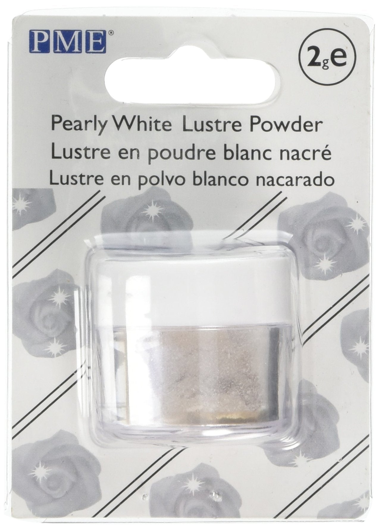 PME Edible Lustre Colour Pearly White Powder - 2g 1