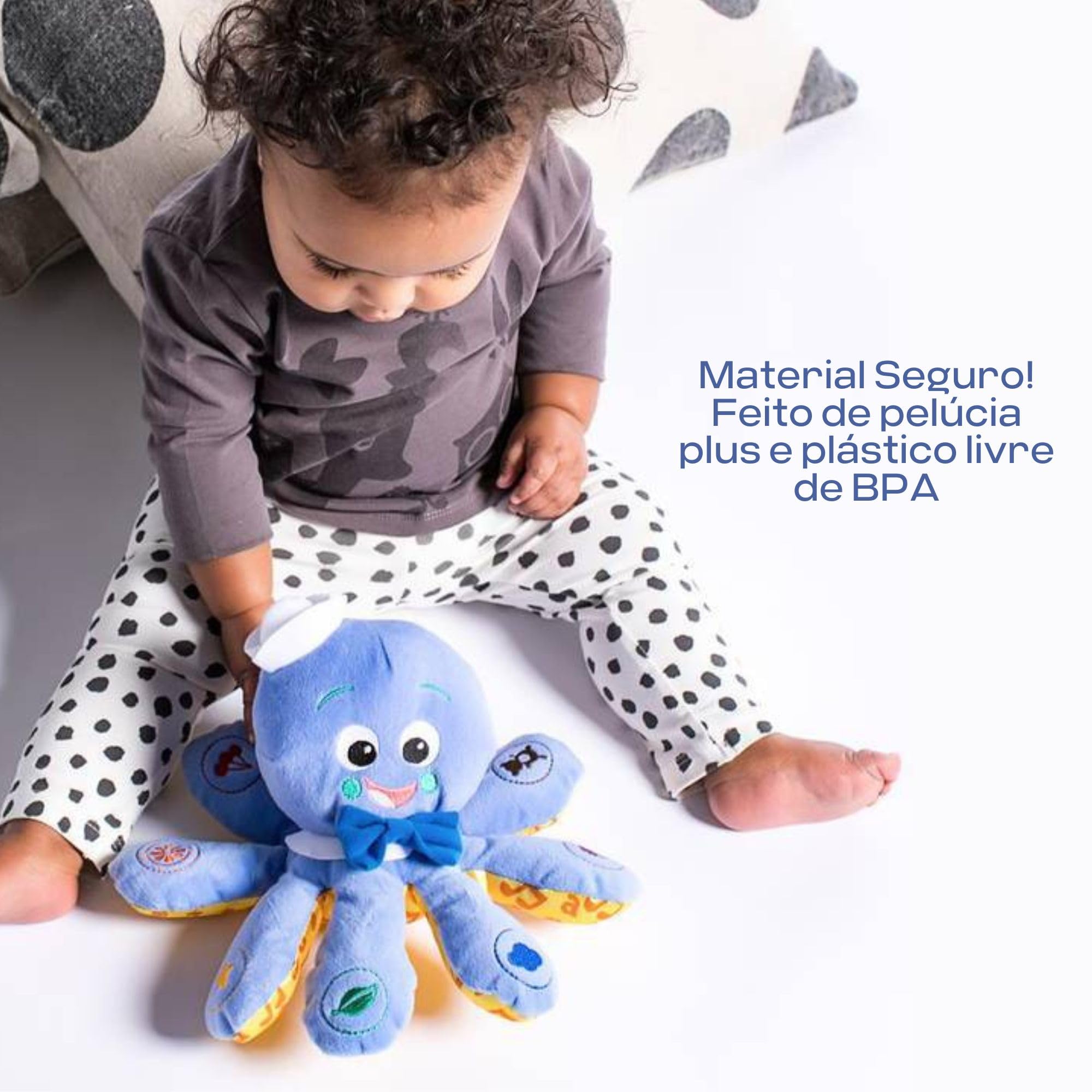 Baby Einstein Octoplush Musical Huggable Plush Toy - Learn Colors in 3 Languages, 11" Age 3 Months & Up 11