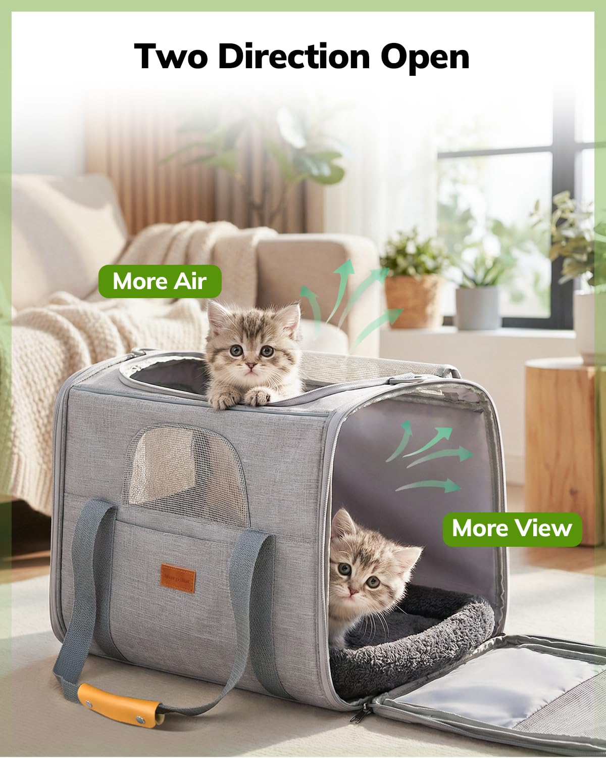 Morpilot Soft-Sided Pet Carrier for Cats and Puppies up to 7 kg | Airline Approved | 44cm L 7