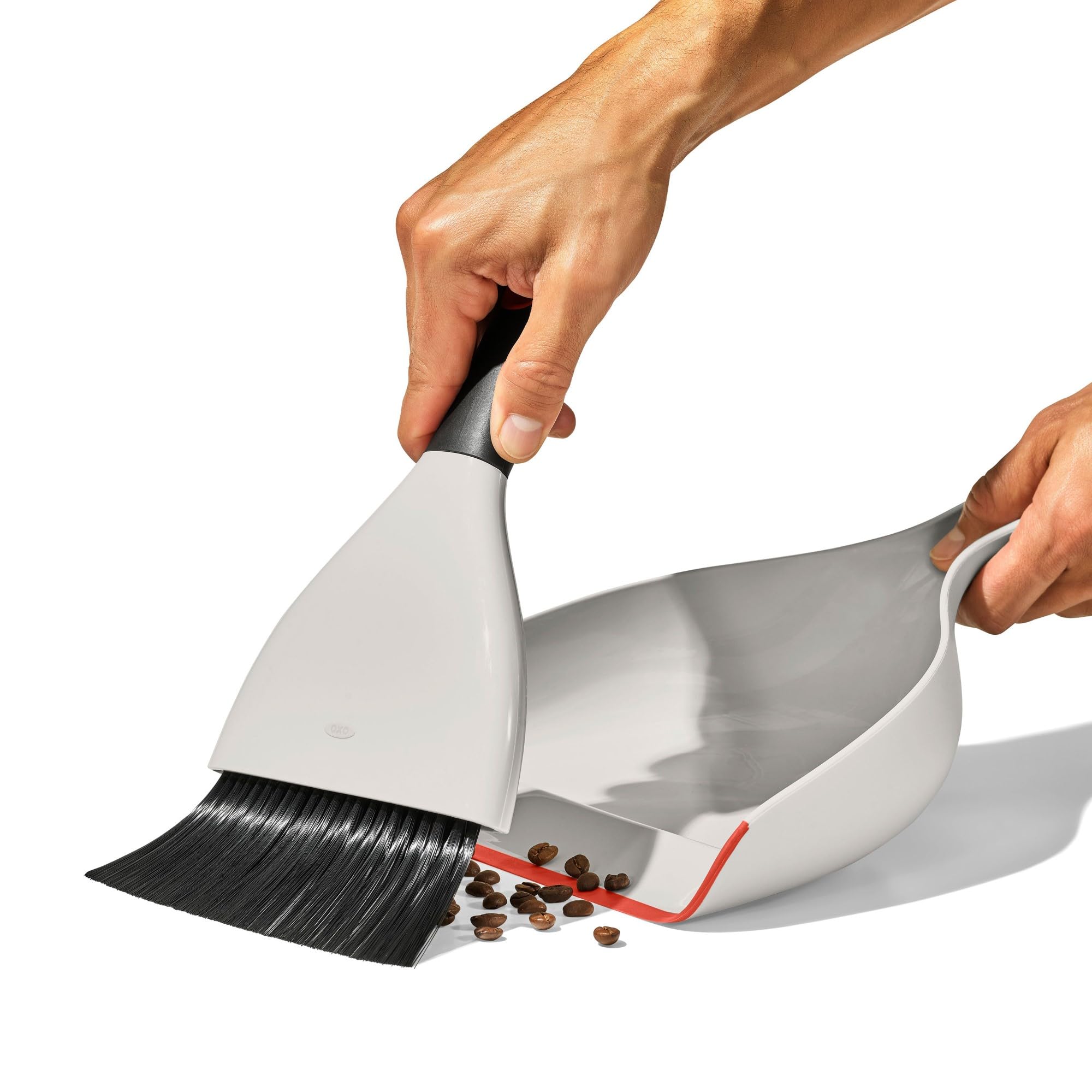 OXO Good Grips Dustpan & Brush Set - Whisk-Broom Shape | Soft Lip | Snap Storage 2