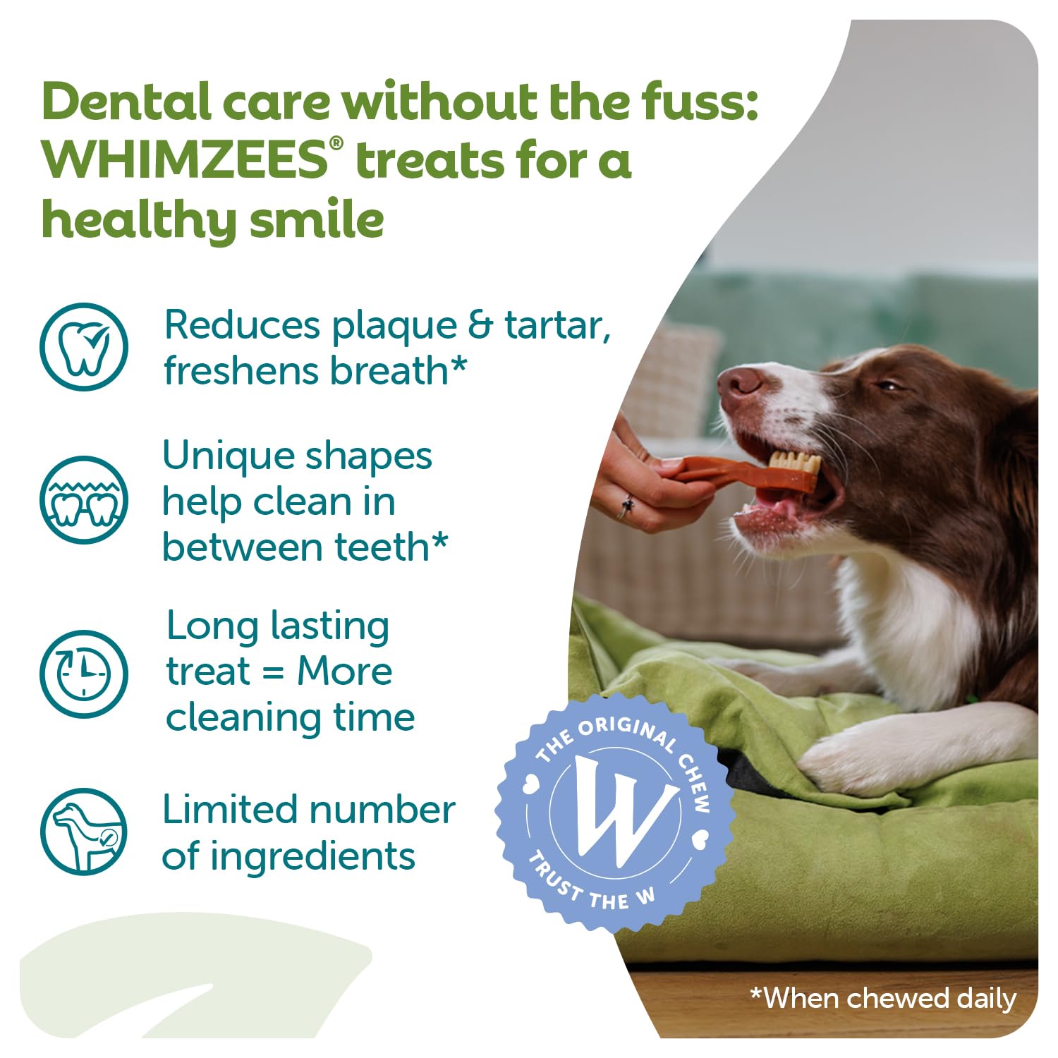 WHIMZEES By Wellness Natural Grain-Free Dog Dental Chews for Large Breeds | 360g Bag 2