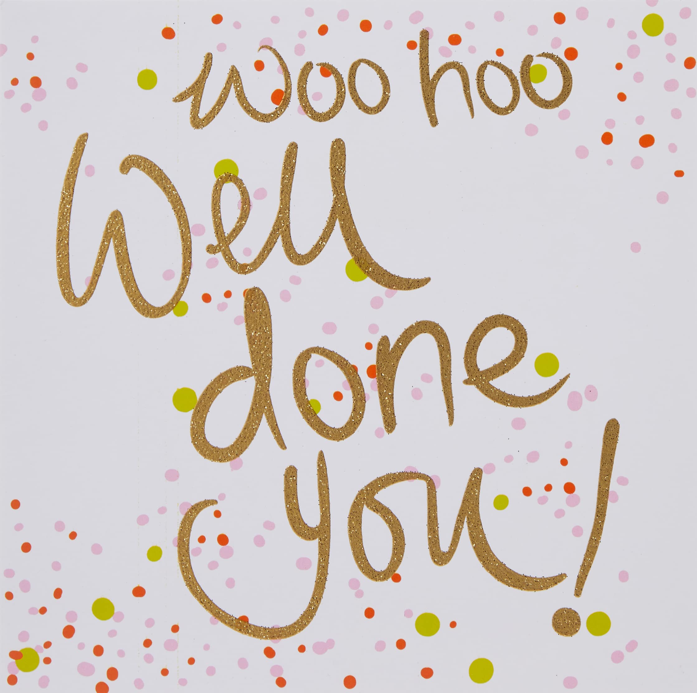 Piccadilly Greetings Woo Hoo Congratulations Card with Envelope | 160mm sq | Blank Inside 1