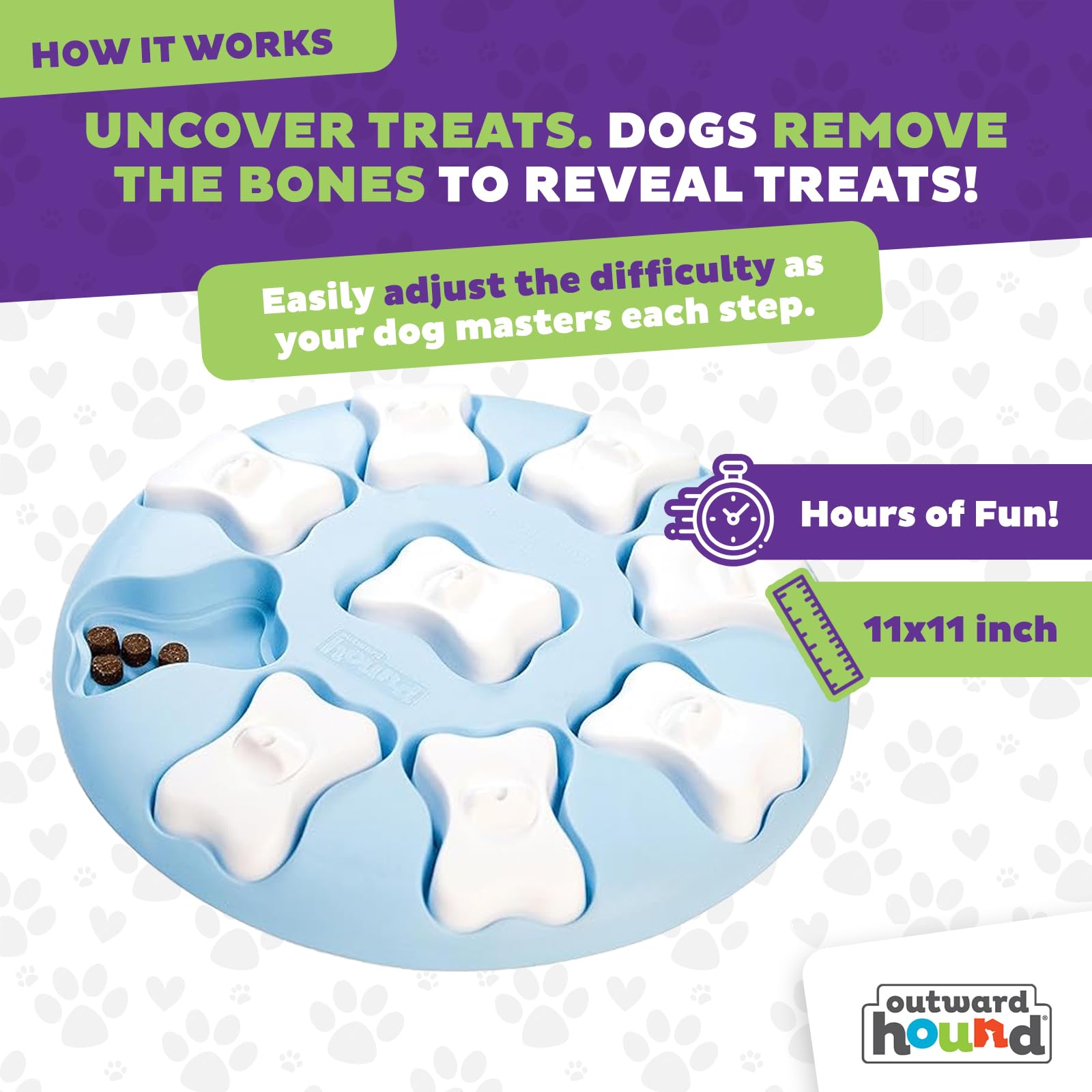 Outward Hound Nina Ottosson Puppy Smart Puzzle Dog Toy - Level 1 Beginner Challenge | Plastic 6