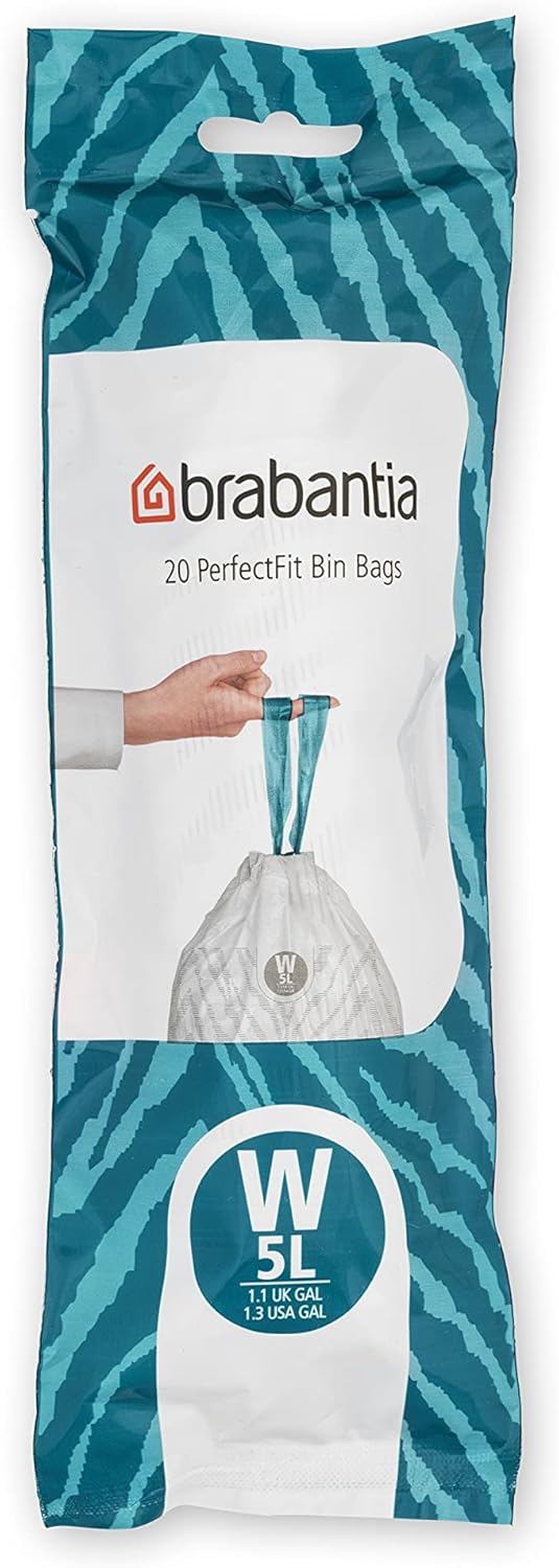 Brabantia - PerfectFit Bin Liners Multipack (Size W/5 Litre) Thick Plastic