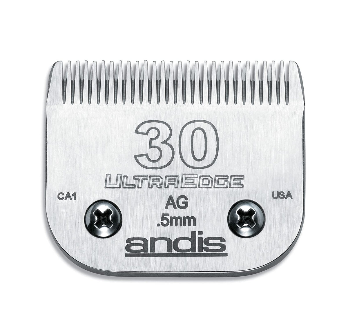 Andis 64075 UltraEdge Carbon Steel Replacement Blade - Size 30 | Chrome Finish | For Trimming