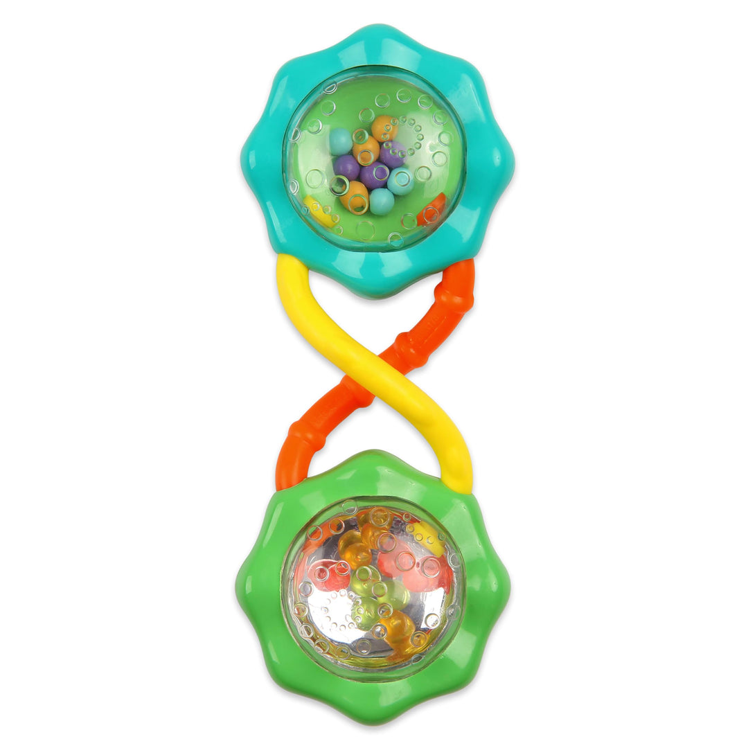Bright Starts Rattle & Shake BPA-Free Baby Barbell Toy - Green, 3 Months+