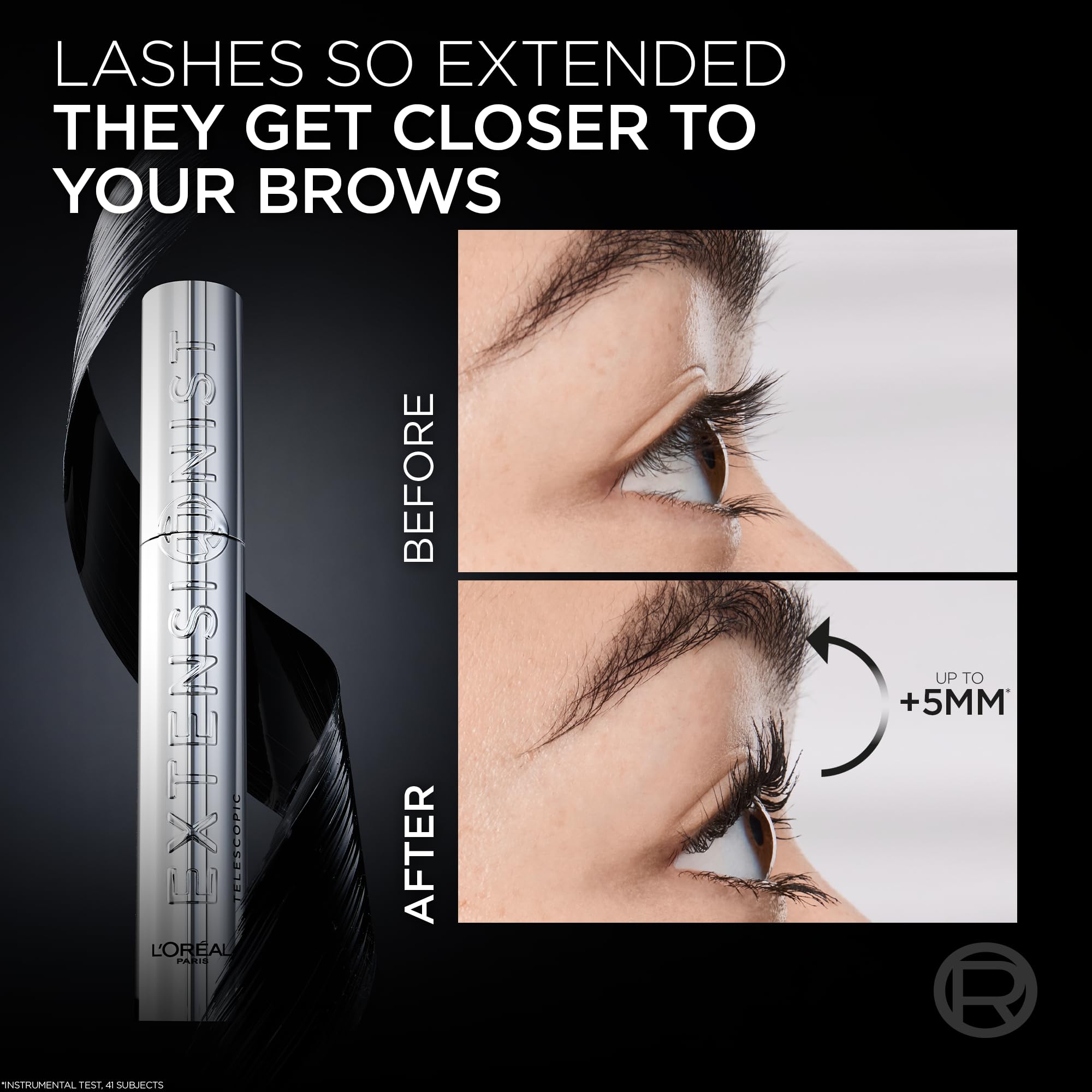 L'Oreal Paris Telescopic Extensionist Mascara - Extended Length, Volume & Curl | Black | 9.9 ml 6