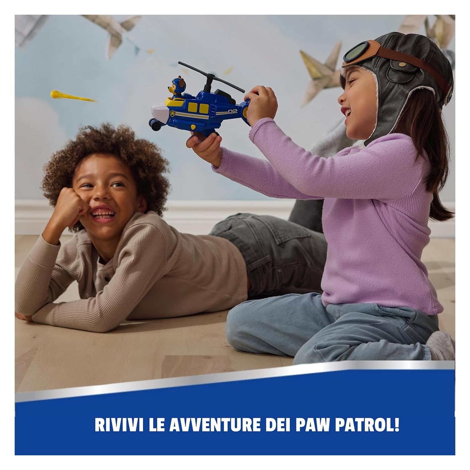 Paw Patrol Air Rescue Chase Action Figure & Hero Helicopter Toy | Ages 3-9 | Includes 2 Projectiles 6