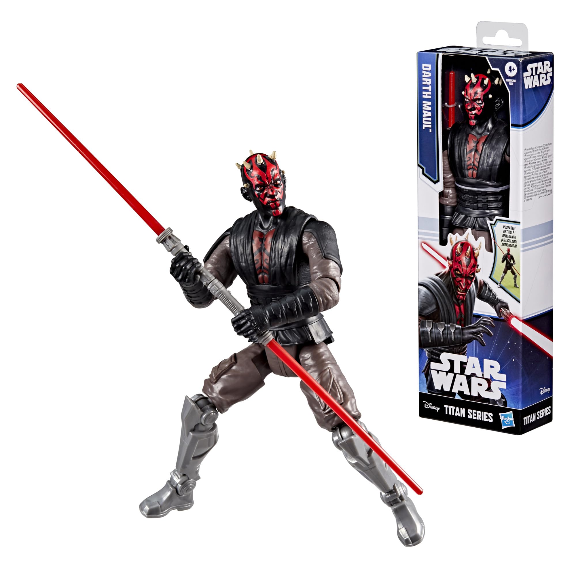 Star Wars Titan Series Darth Maul Action Figure - 12-Inch Scale, 9 Points of Articulation