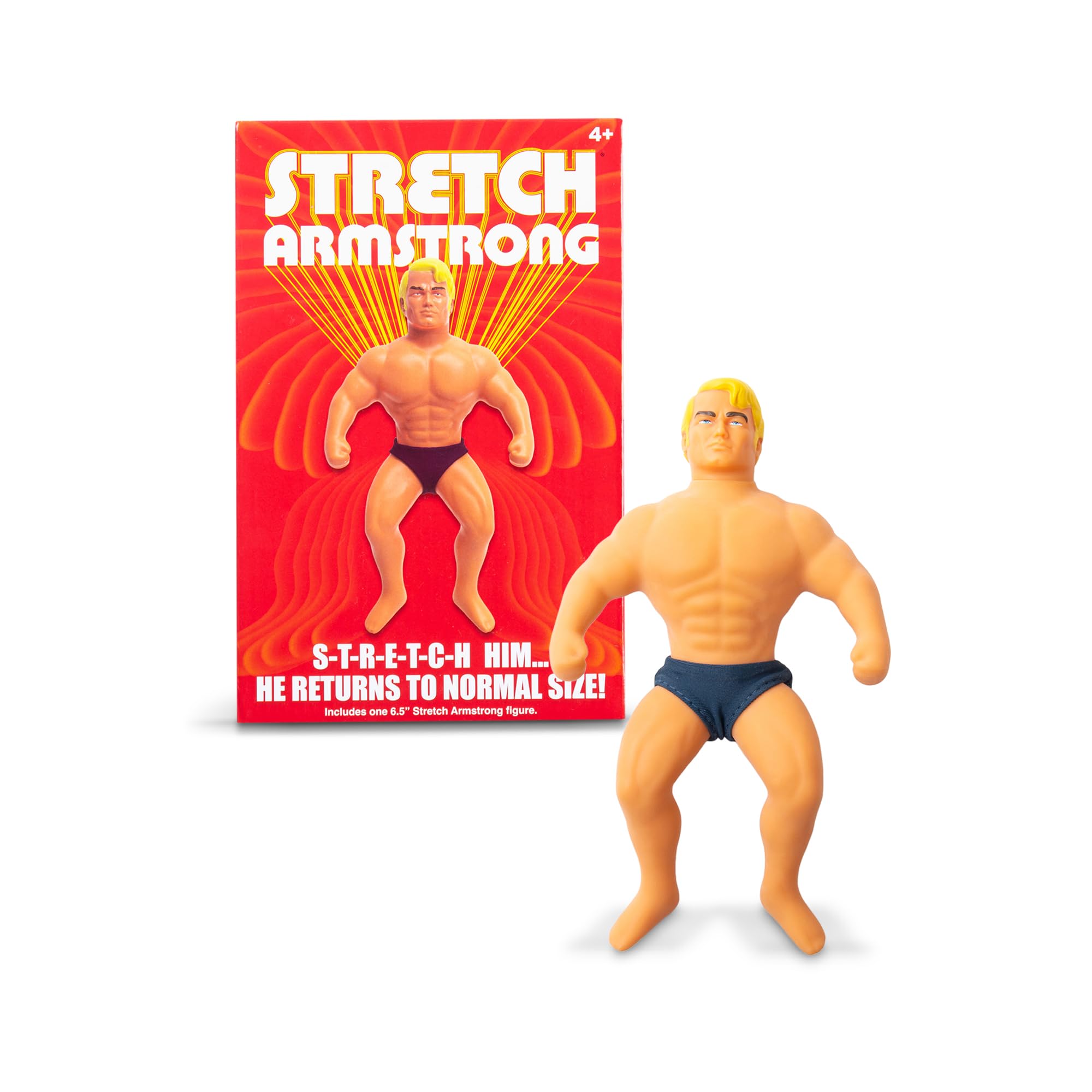 Stretch Armstrong Retro 6-Inch Action Figure - Latex Rubber Stretchable Toy