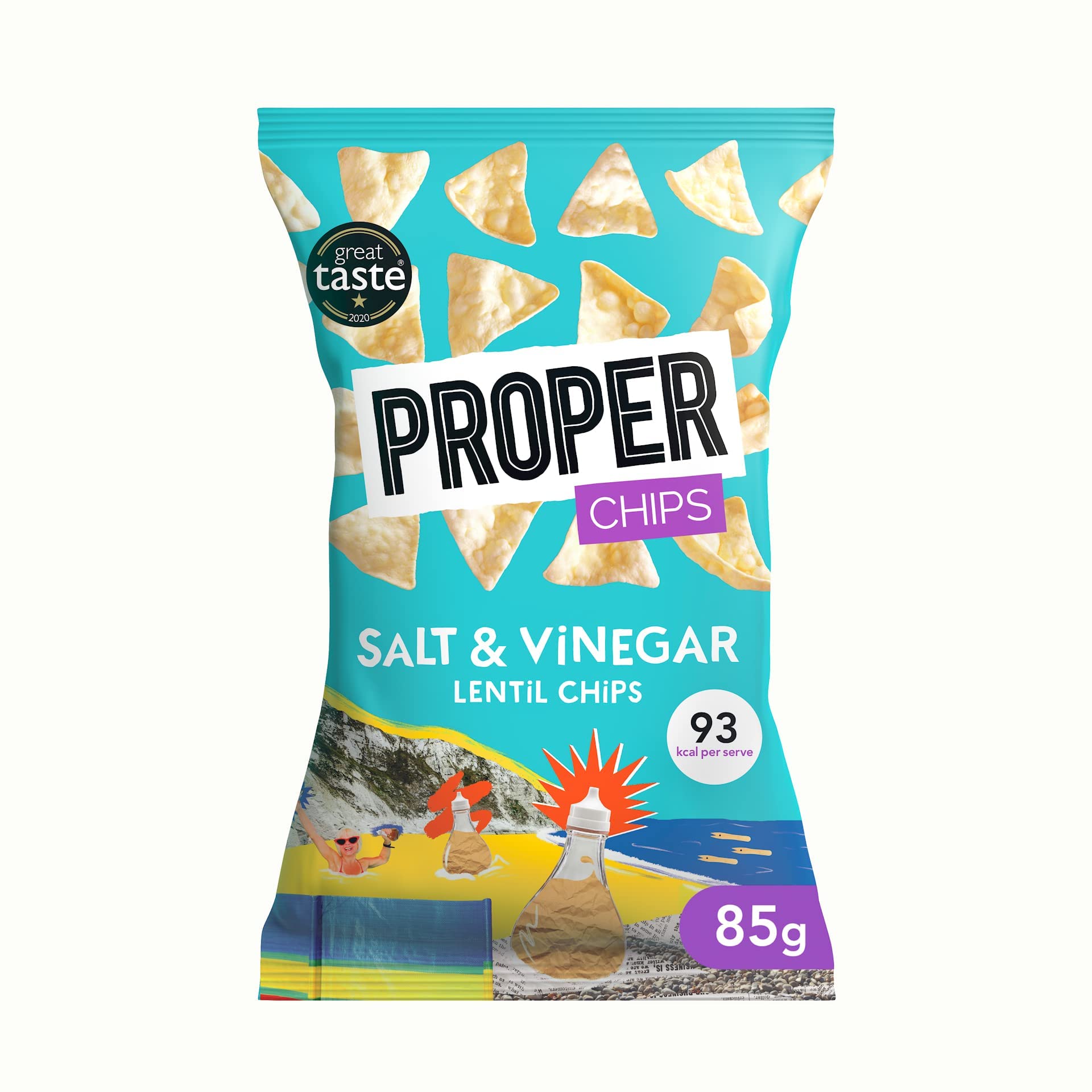 PROPER - Salt & Vinegar Lentil Chips, Vegan Gluten-Free Snacks, 85g Multipack (8 Packs) 4