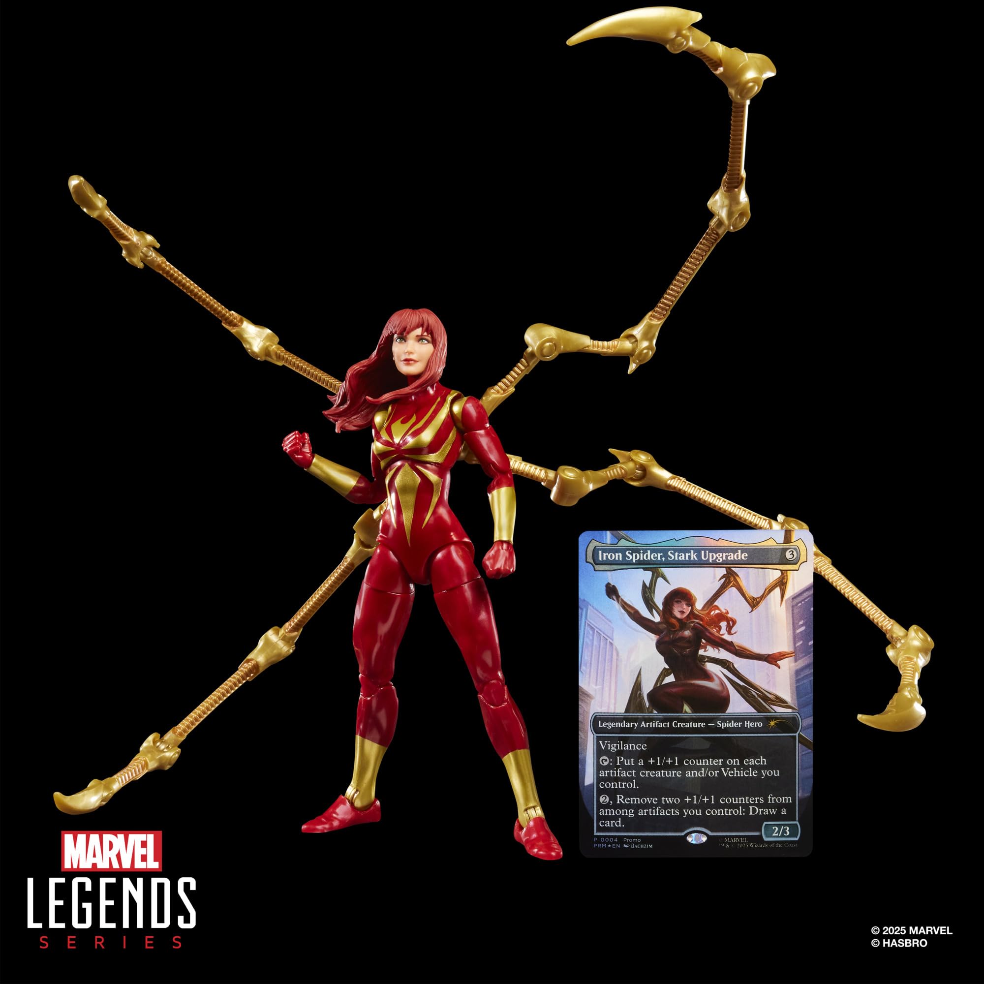 Marvel Legends Series Mary Jane Watson (Iron Spider) Action Figure | 6-Inch Scale | 7 Accessories 4