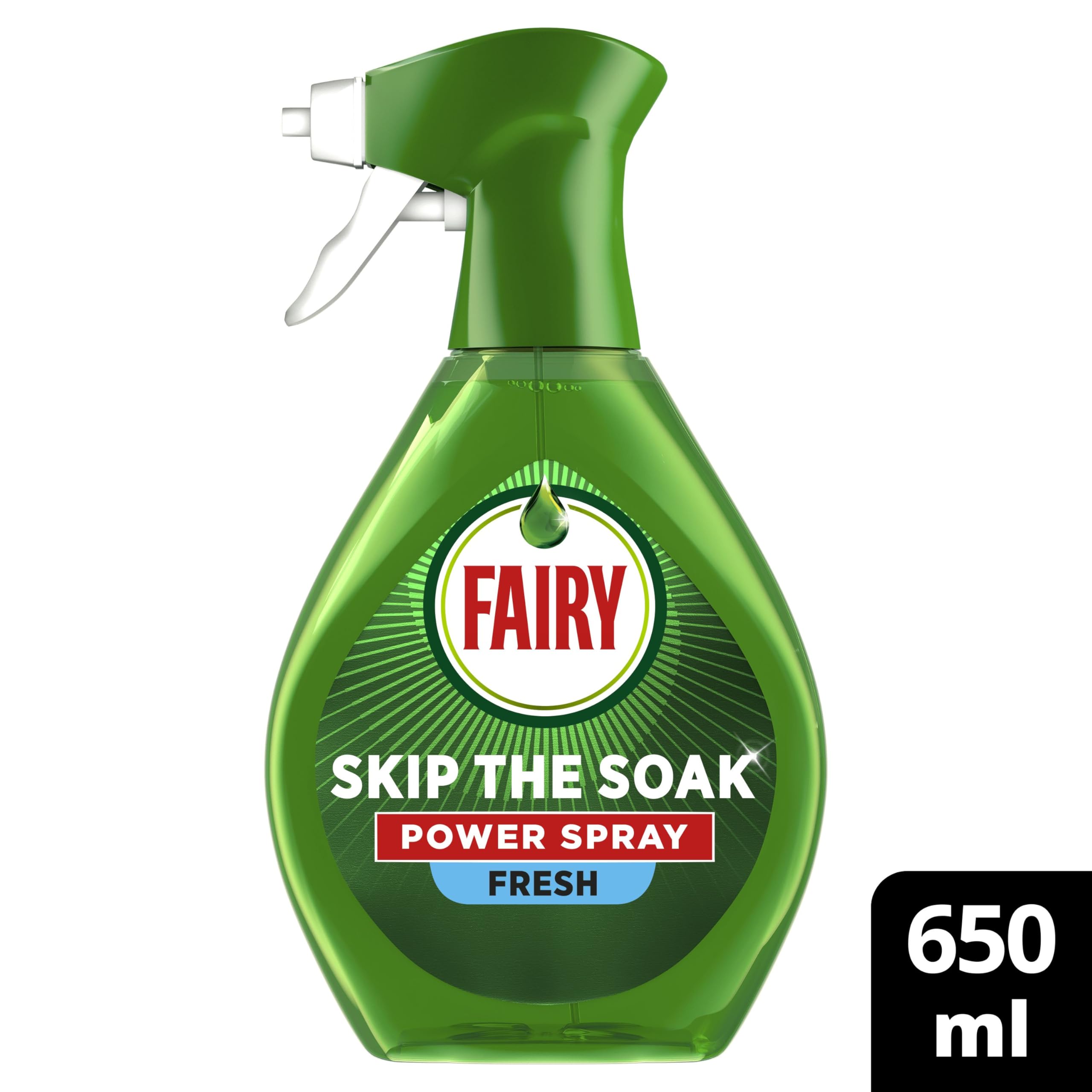 Fairy Skip the Soak Power Spray Pre-Treatment for Dishes, Fresh Scent, 650ml