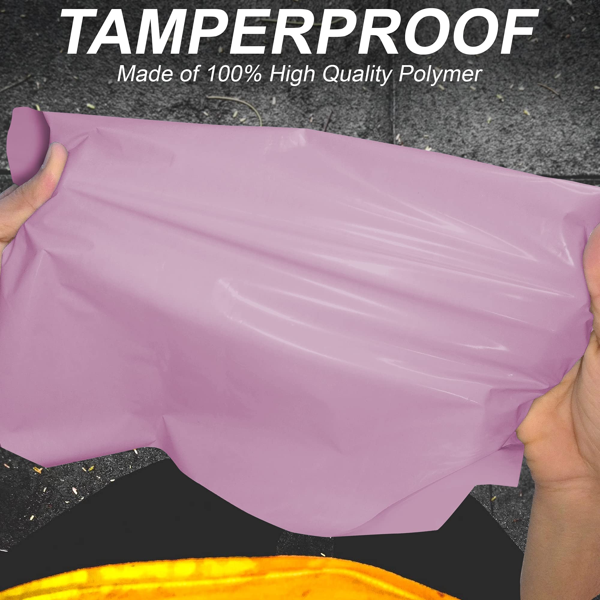 YUNJU 50 Pack Mixed Size Color Poly Mailer Bags - Strong Waterproof Self Seal for Mailing & Shipping 4