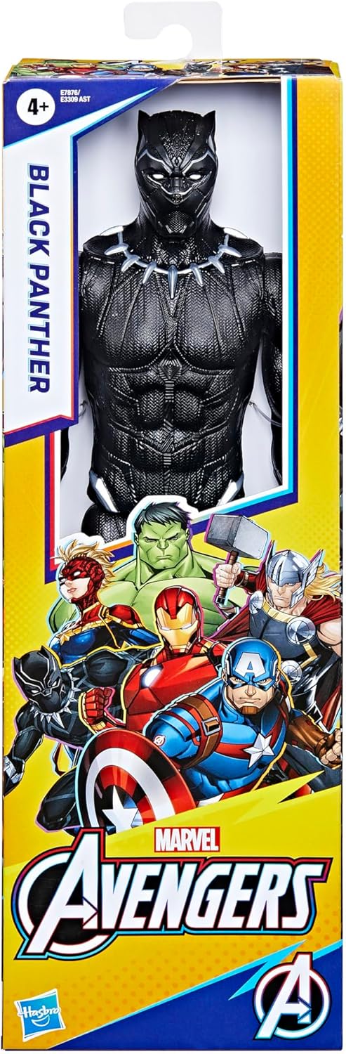 Marvel Avengers Titan Hero Series Black Panther 12" Action Figure - Poseable Super Hero Toy for Kids 4+
