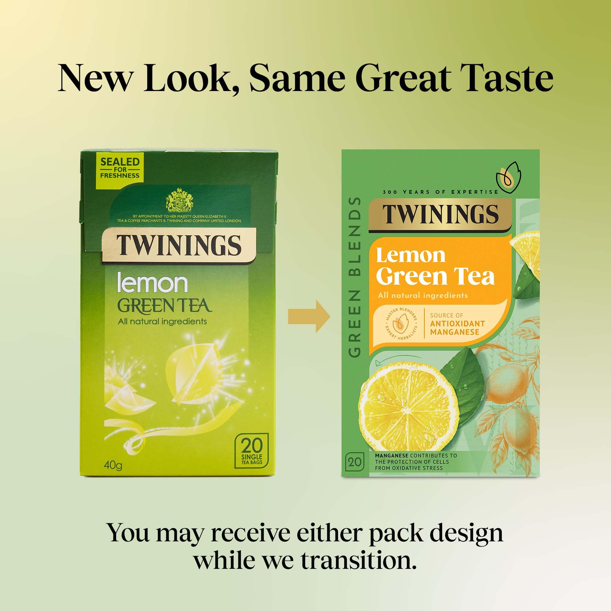 Twinings Lemon Green Tea - Refreshing Flavour | 20 Teabags | 40g