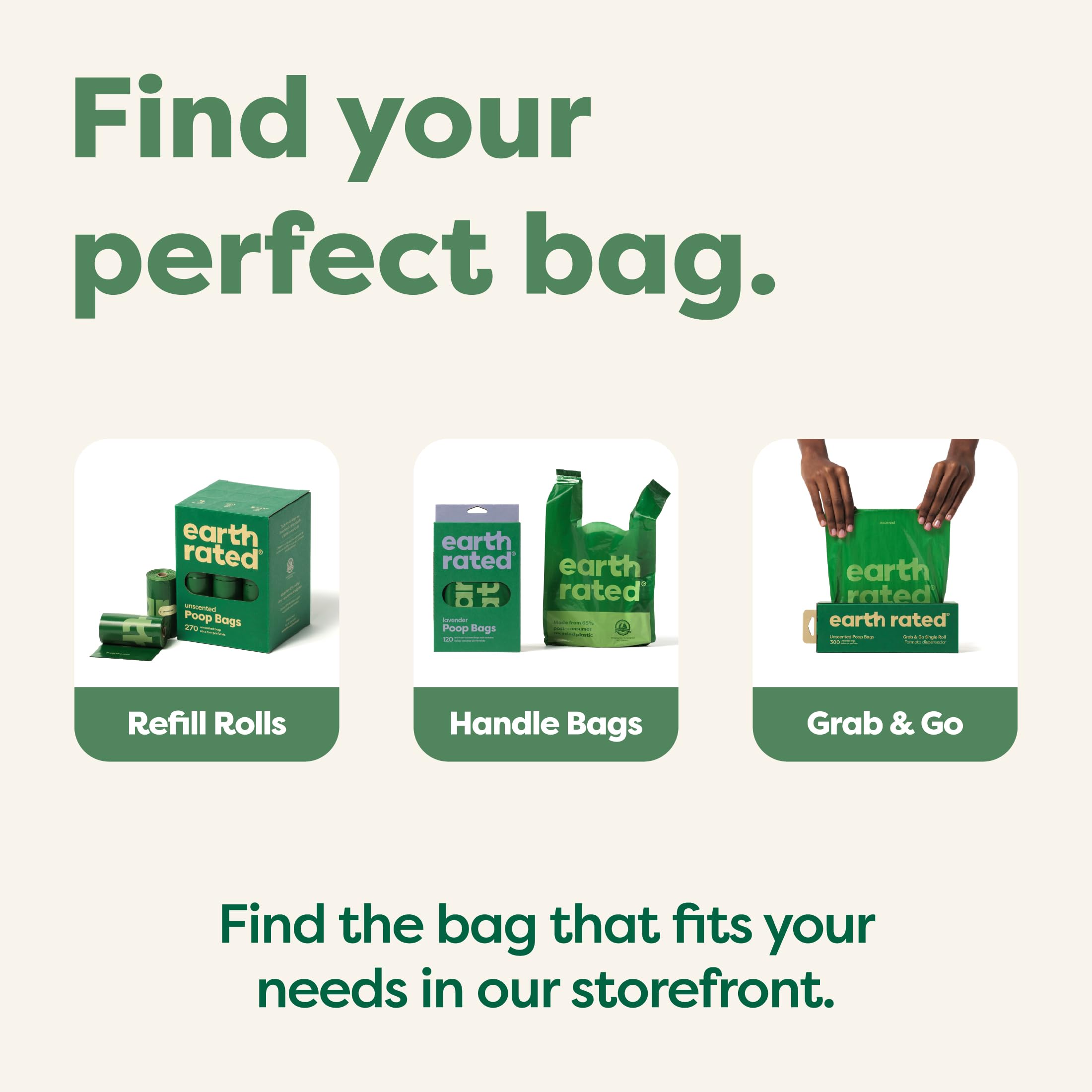 Earth Rated Dog Poo Bags with Handles - 120 Count, Lavender Scented, Leakproof | 34 cm x 17 cm 7