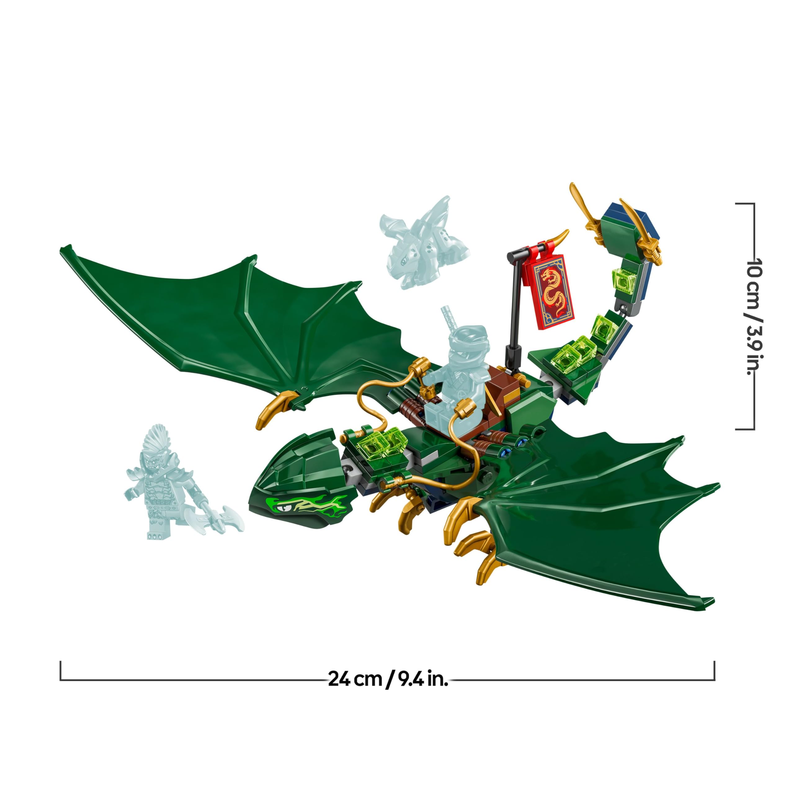 LEGO NINJAGO Lloyd’s Green Forest Dragon 71829 Building Set | Ages 6+ | Includes 2 Minifigures 8