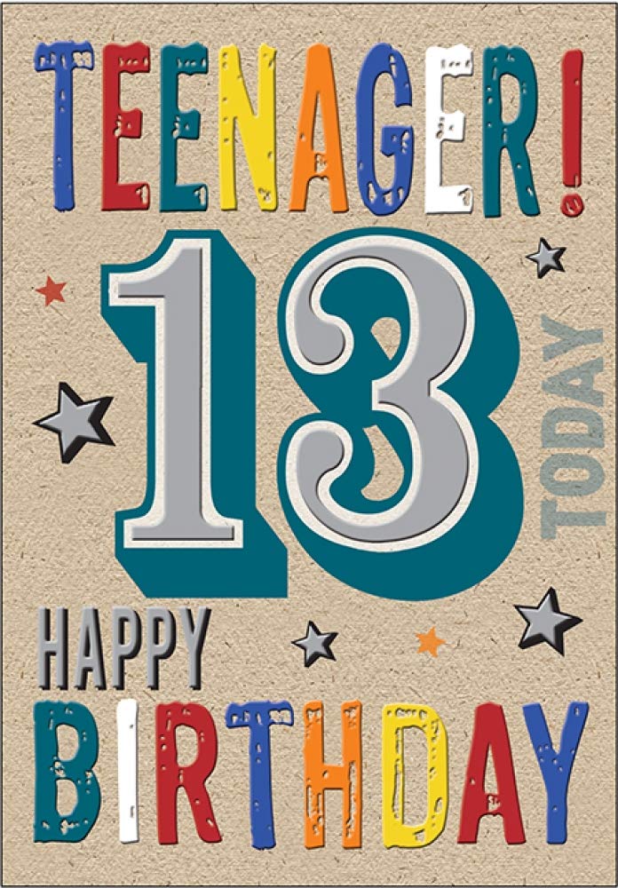 Piccadilly Greetings Age 13 Birthday Card with Envelope | 7 x 5 Inches