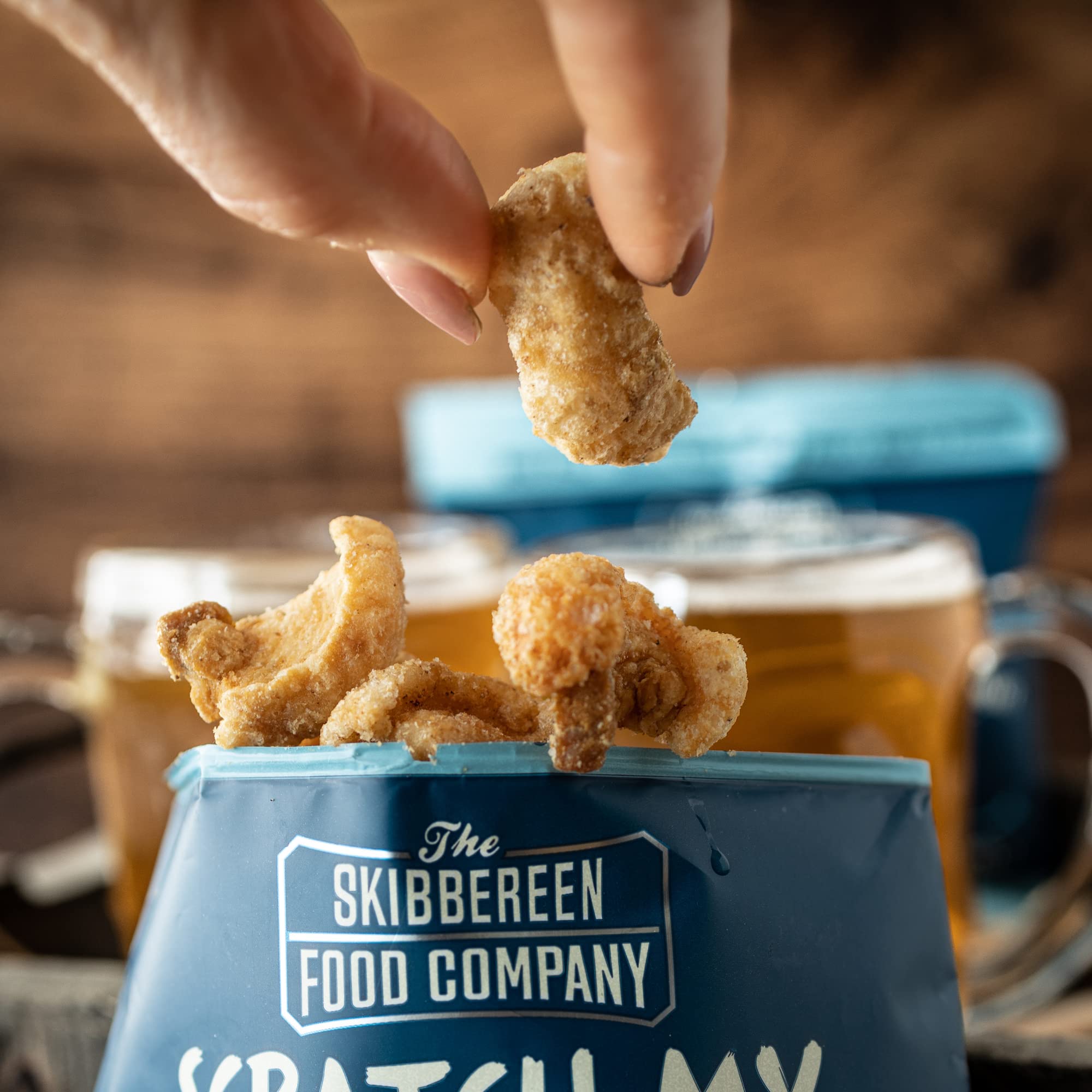 The Skibbereen Food Company Habanero Hot Chilli Pork Crackling - Gluten Free, High Protein, Low Carb Snack 10