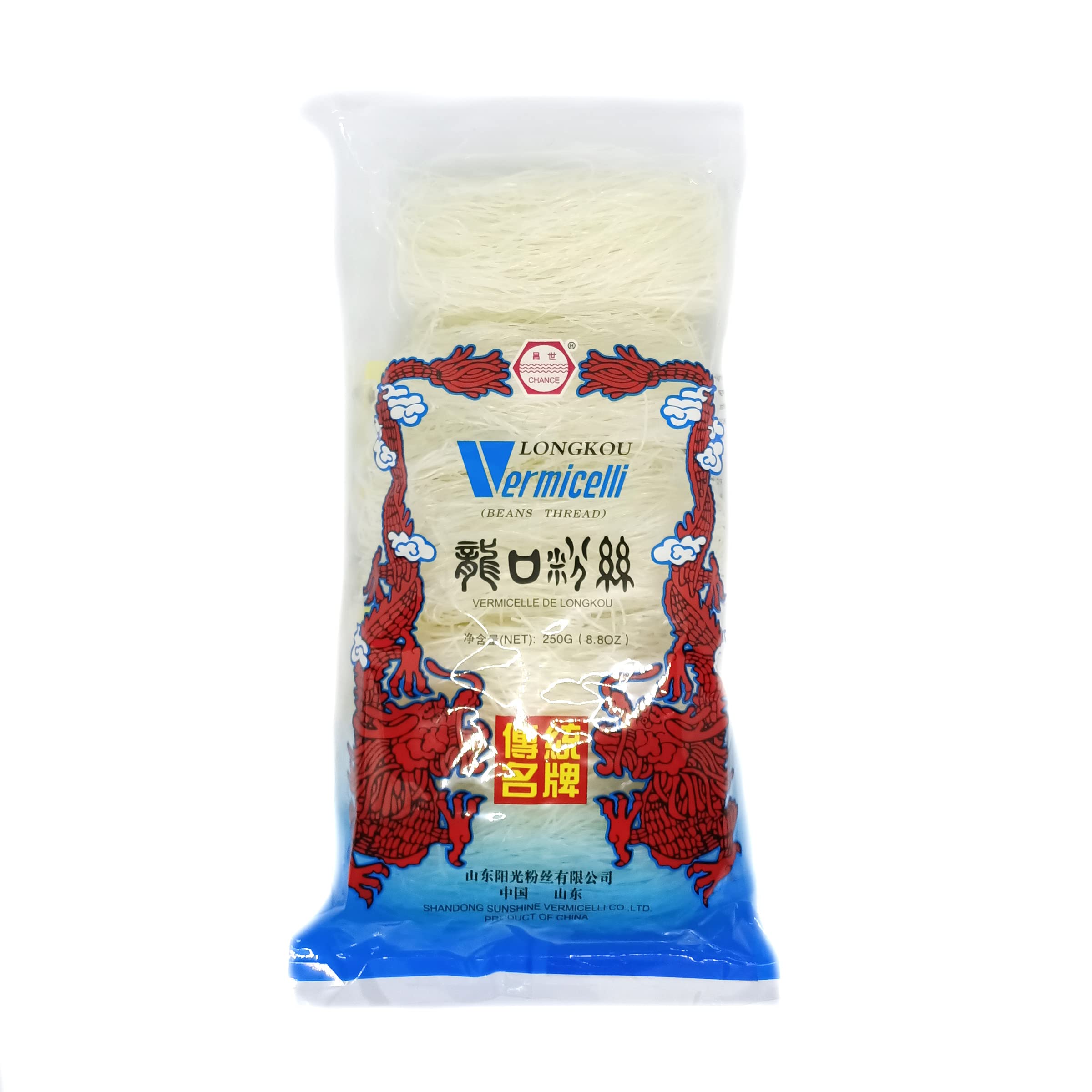 Lungkow Premium Mung Bean Vermicelli Rice Noodles - Authentic Chinese Glass Noodles | 250g