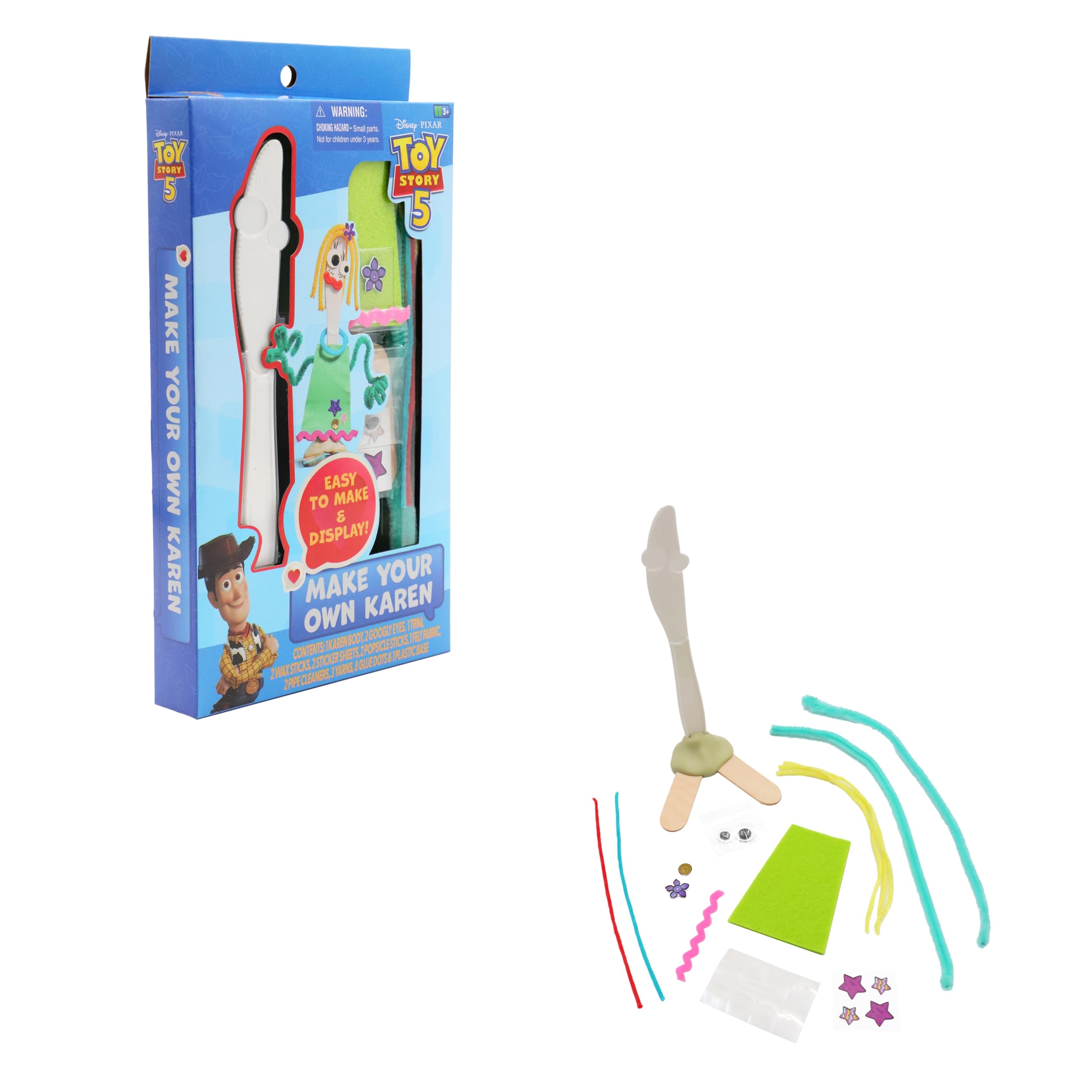 Just Play Disney Pixar Toy Story 5 Make Your Own Karen Craft Kit for Kids Ages 3+