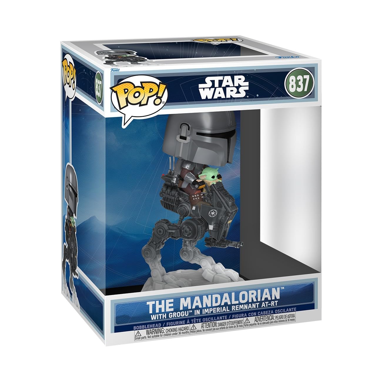 Funko POP! Rides Deluxe: Star Wars - The Mandalorian and Grogu Vinyl Figure | 3.75 in 1