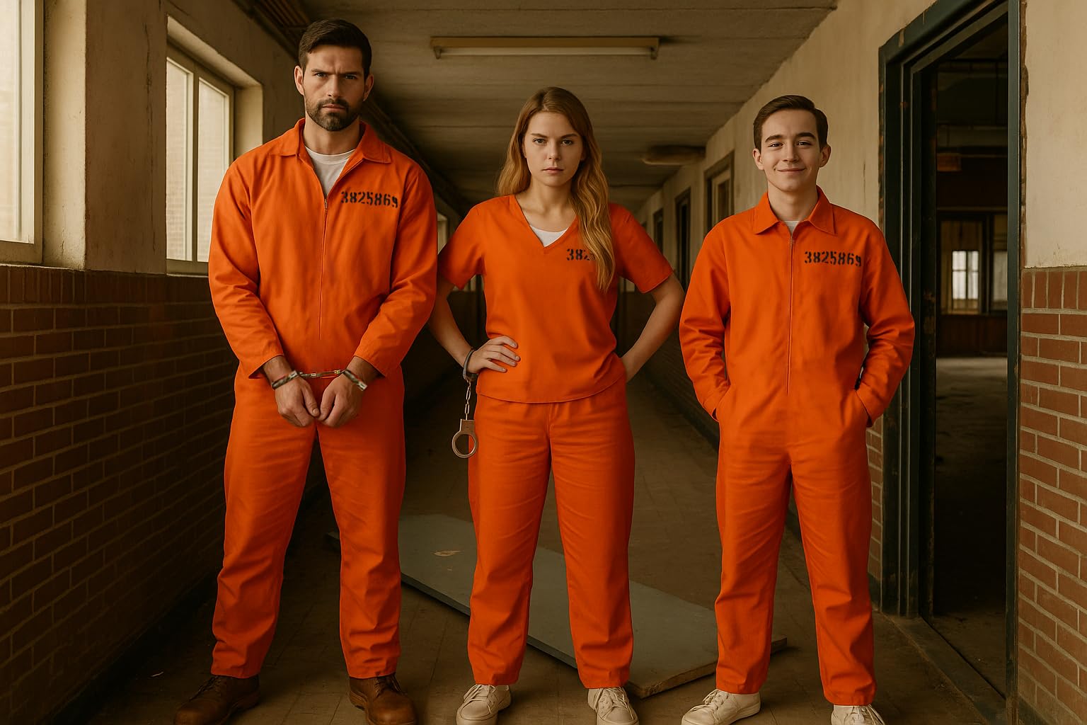 HENBRANDT Adult Prisoner Overall Costume - Orange, One Size (Fits Chest 38-40") 4