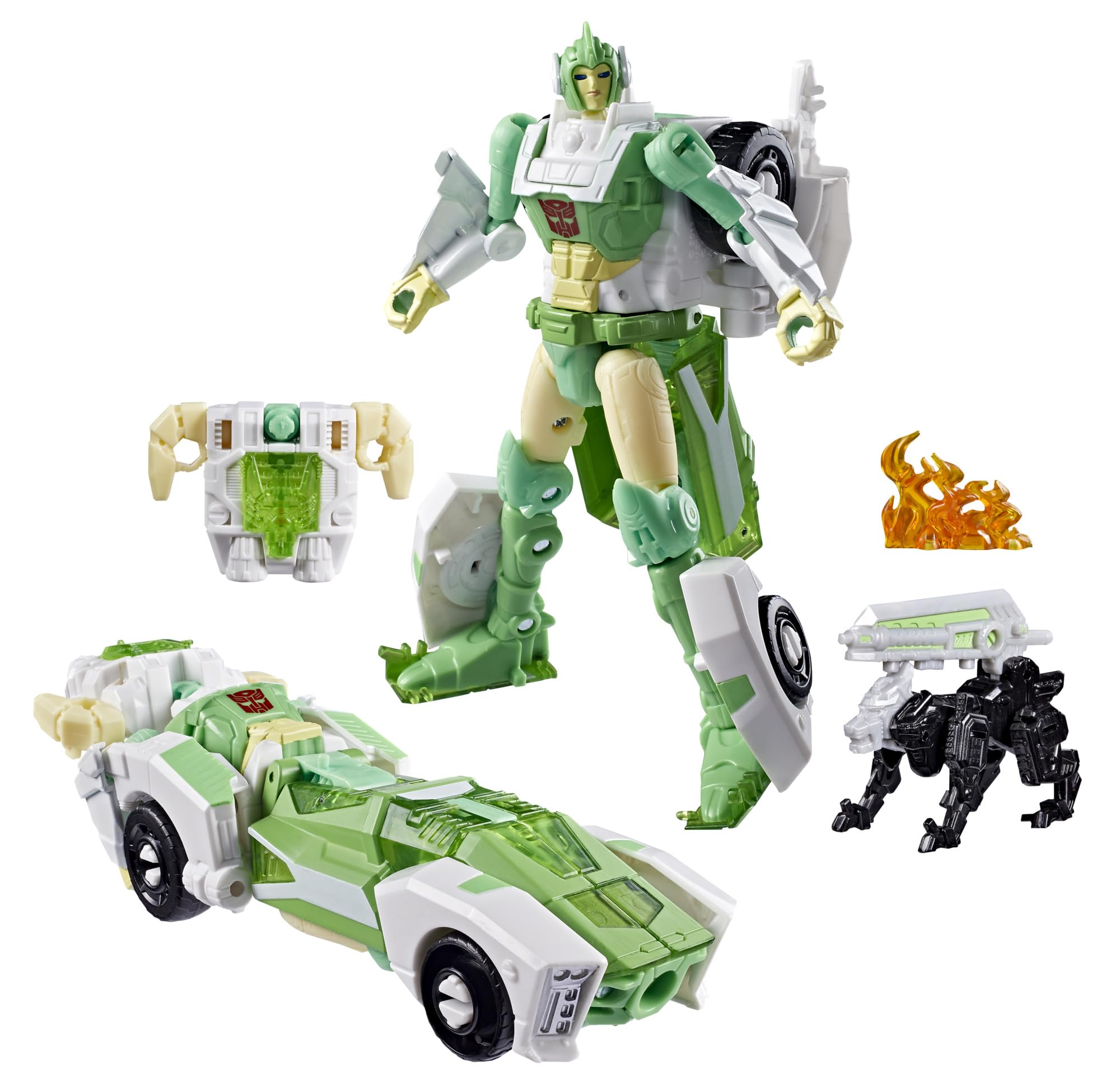 Transformers Generations War for Cybertron: Siege Autobot Greenlight & Dazzlestrike 14 cm Deluxe Class Action Figures | Ages 8+ | Green