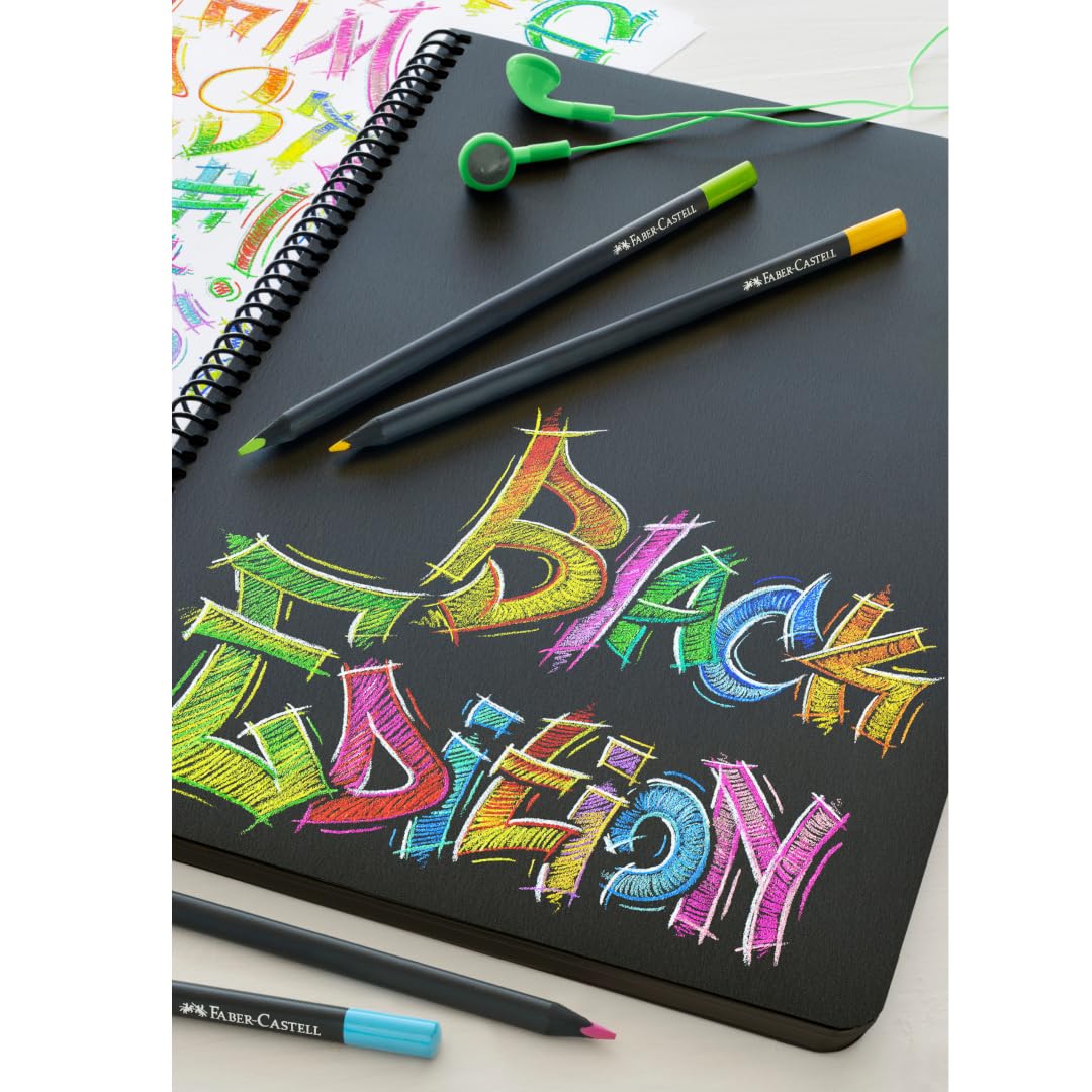 Faber-Castell Black Edition Coloured Pencils - 36 Count | Ergonomic Triangular Shape | SV Bonding 3