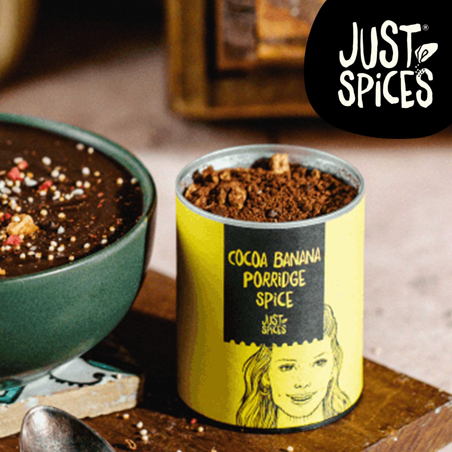 Just Spices Cocoa Banana Porridge Spice, 55g - Natural Mix for Chocolatey Banana Porridge & Desserts 3