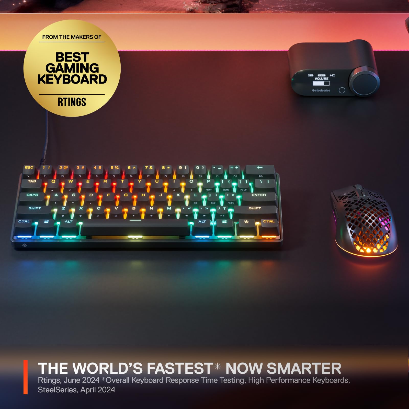 SteelSeries Apex Pro Mini Gen 3 - 60% Gaming Keyboard - OmniPoint 3.0 Hall Effect Switches - English QWERTY 11