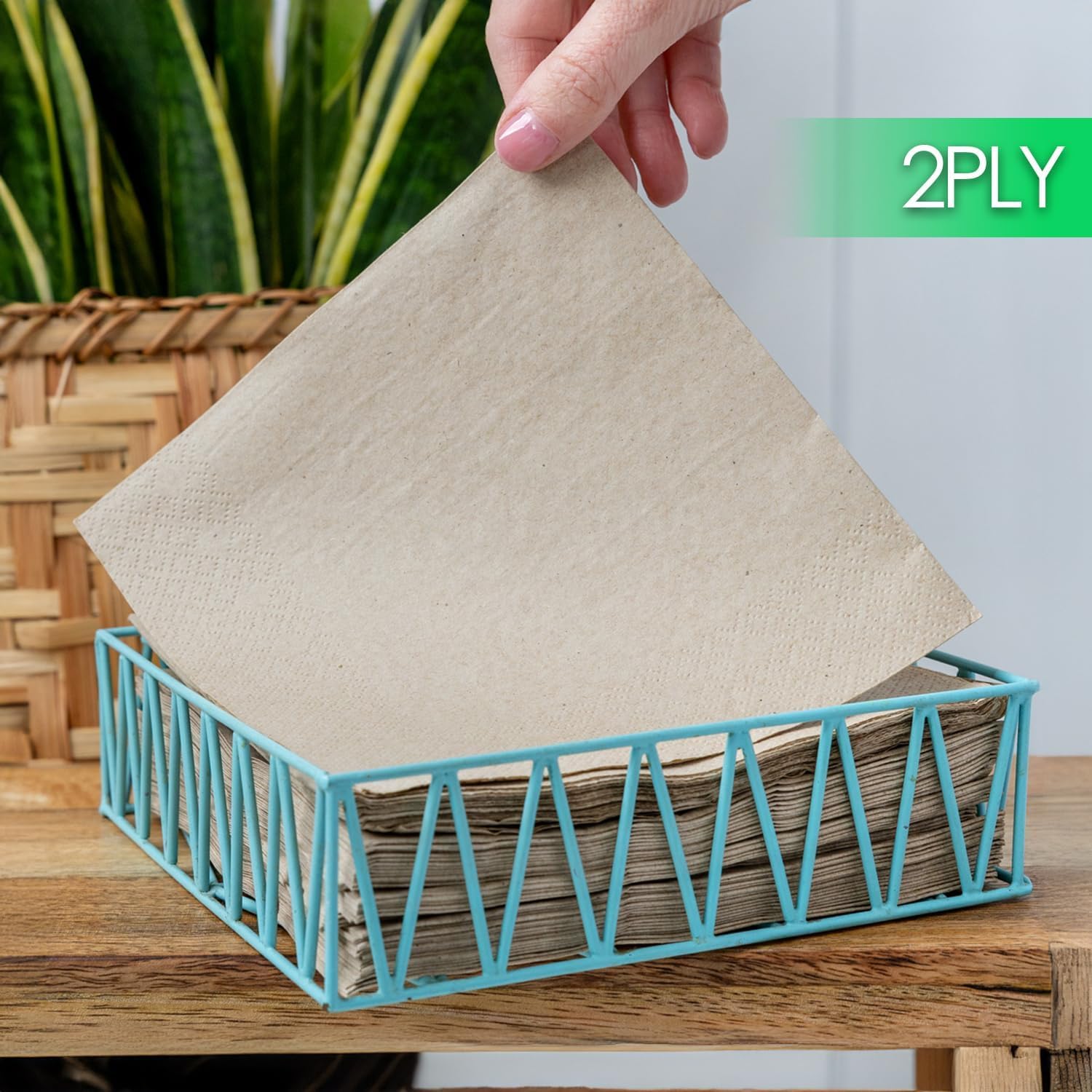 Talking Tables Table Kind Napkins - 100 Pack Soft Recycled Brown Paper | 2-Ply 33cm | Eco-Friendly 4