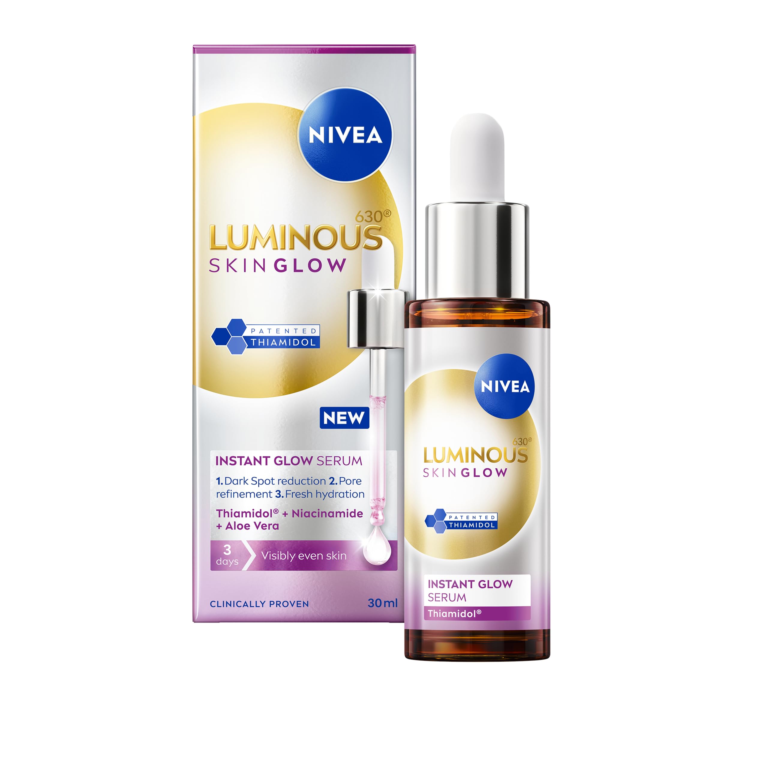 NIVEA Luminous 630 Even Glow Serum - Dark Spot Correction & Pore Refinement | 30ml 1