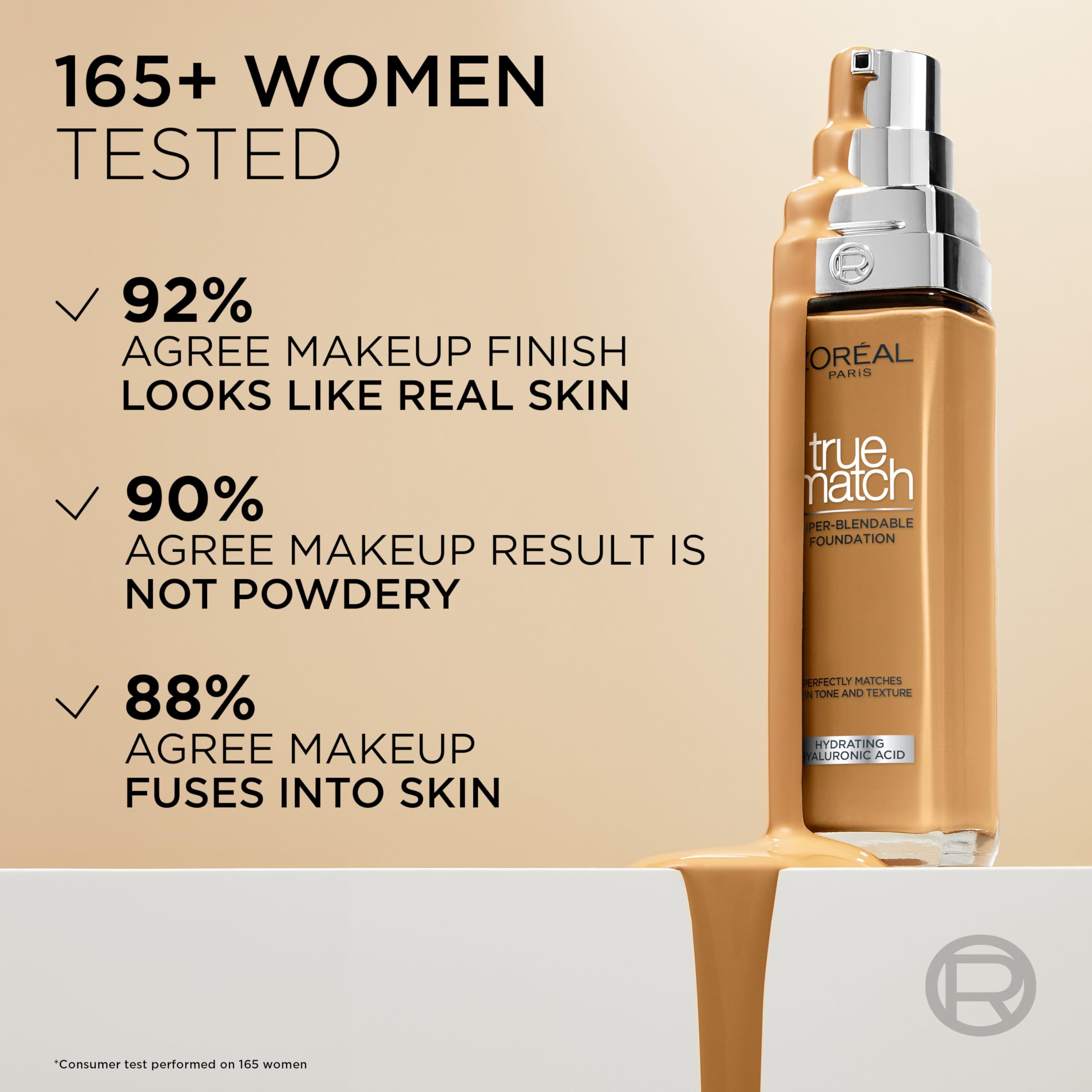 L'Oréal Paris True Match Hydrating Liquid Foundation with Hyaluronic Acid - 4W Golden Natural, 30 ml 4