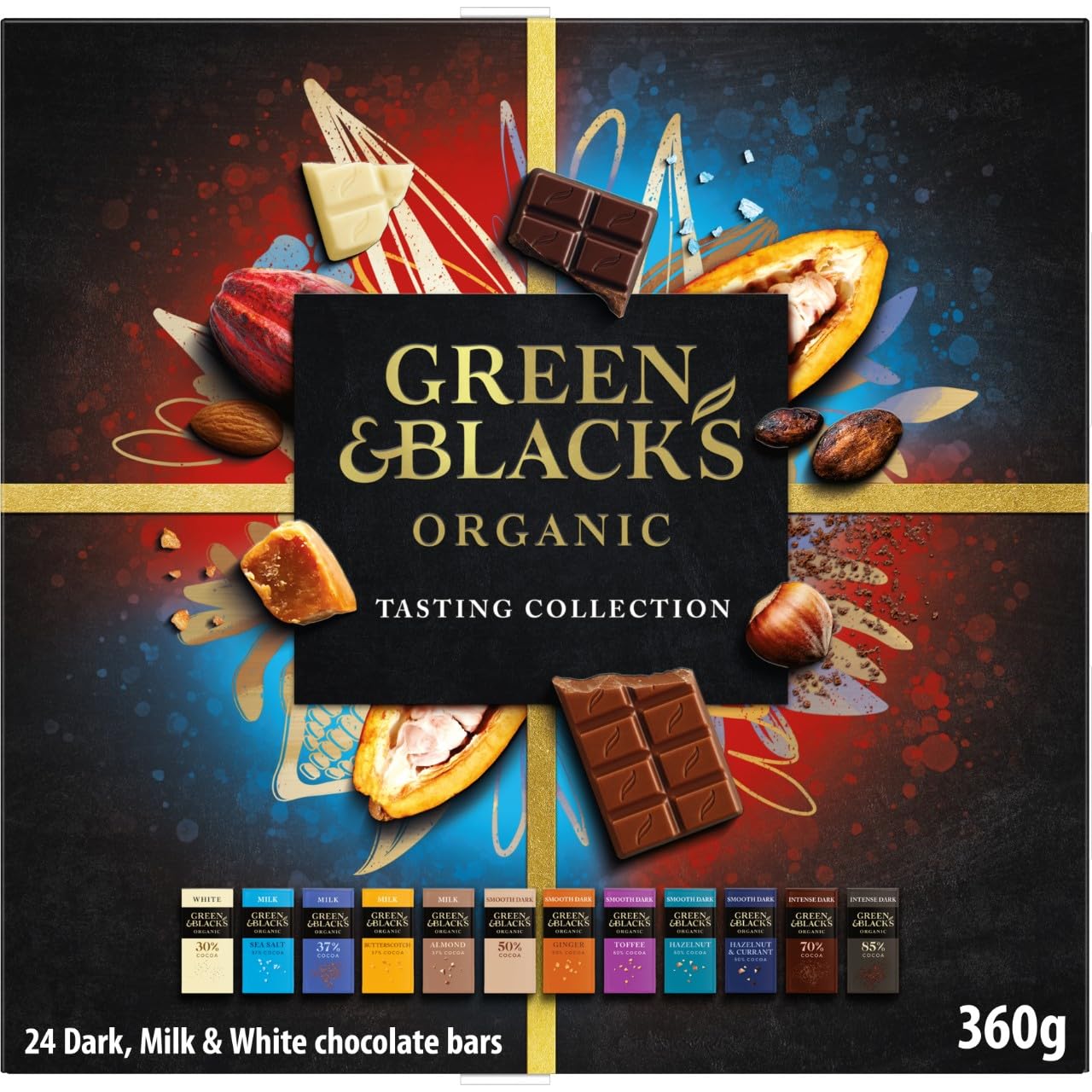Green & Black's Organic Tasting Collection - Assorted Miniature Chocolate Bars (24 Pack) 4
