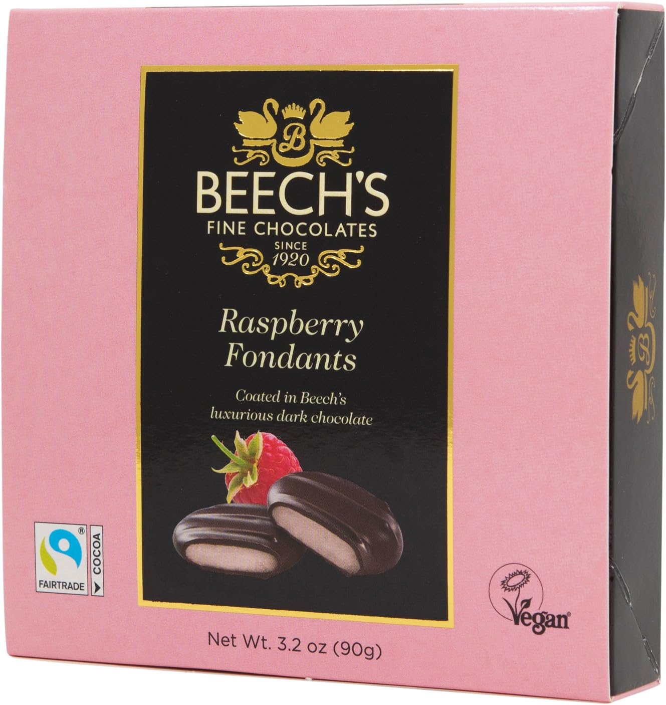Beech's Raspberry Fondants, 90g - Chocolate-Covered Raspberry Creams