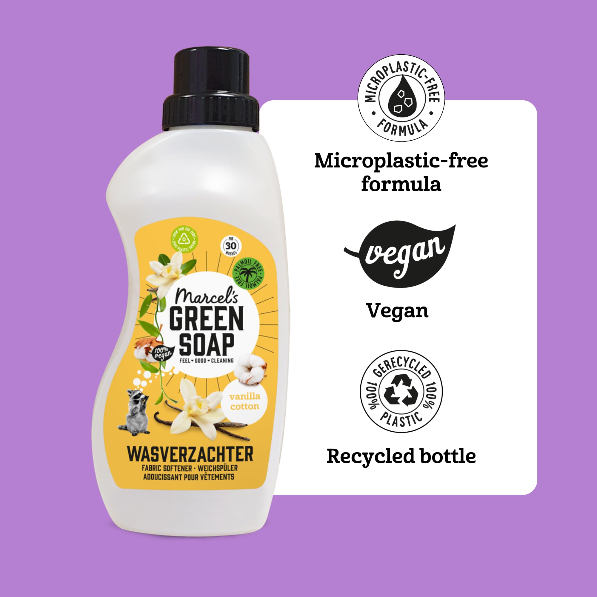 Marcel's Green Soap Fabric Softener Vanilla & Cotton - Vegan, Microplastic-Free | 750 ml 3