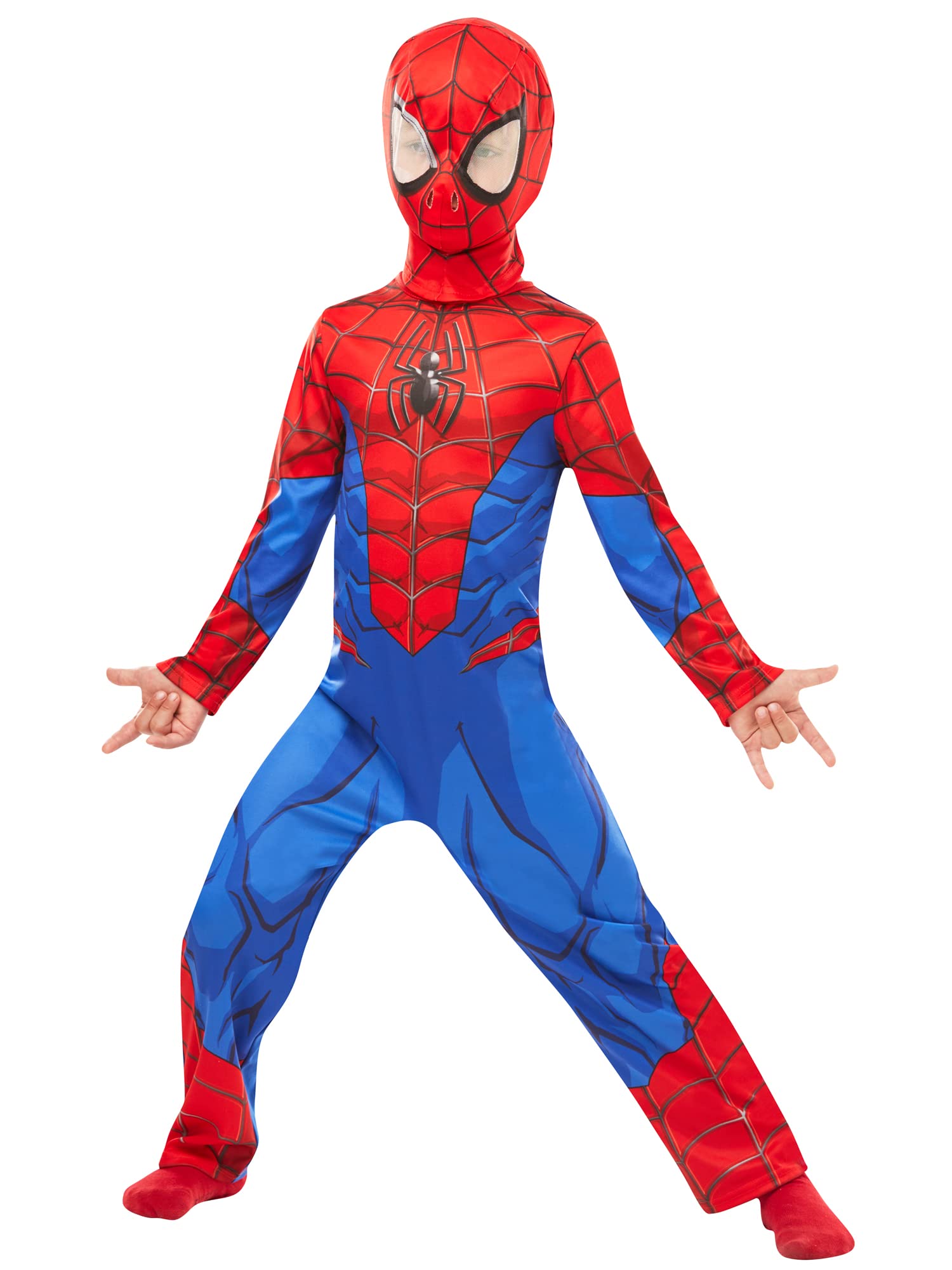 Rubies Marvel Spider-Man Classic Child Costume - Blue/Red | Size 3-4 Years (104cm Height) 2