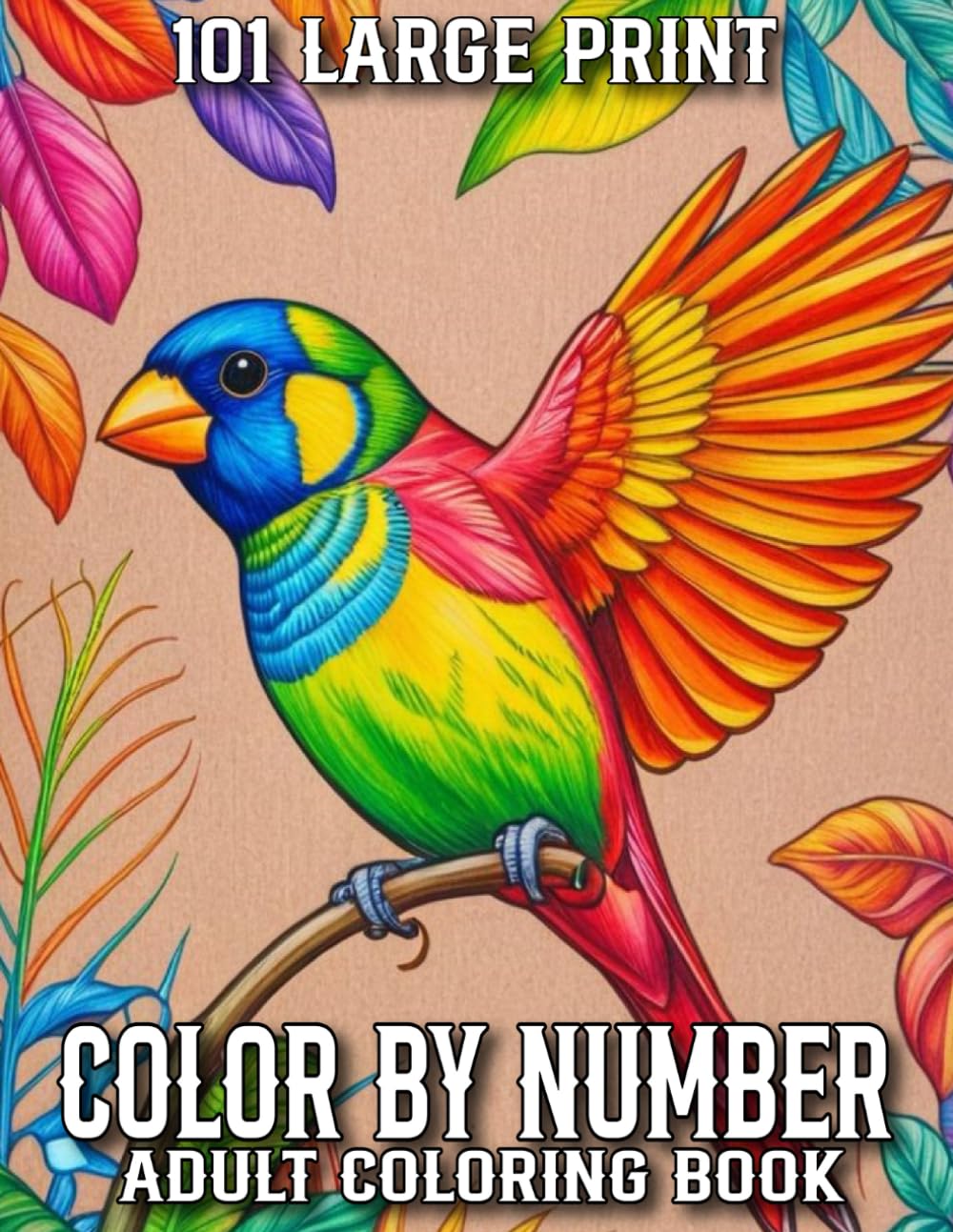 Majosta 101 Large Print Color By Number Coloring Book For Adult | Paperback | English