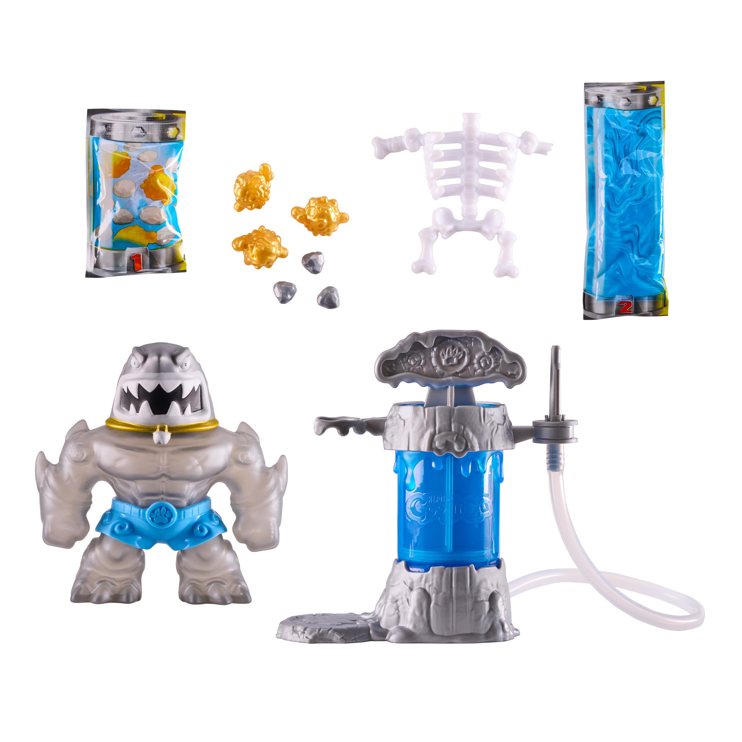 Heroes of Goo Jit Zu Hero Creator Thrash - Create & Stretch Action Figure with 3 Goo Fillings 9