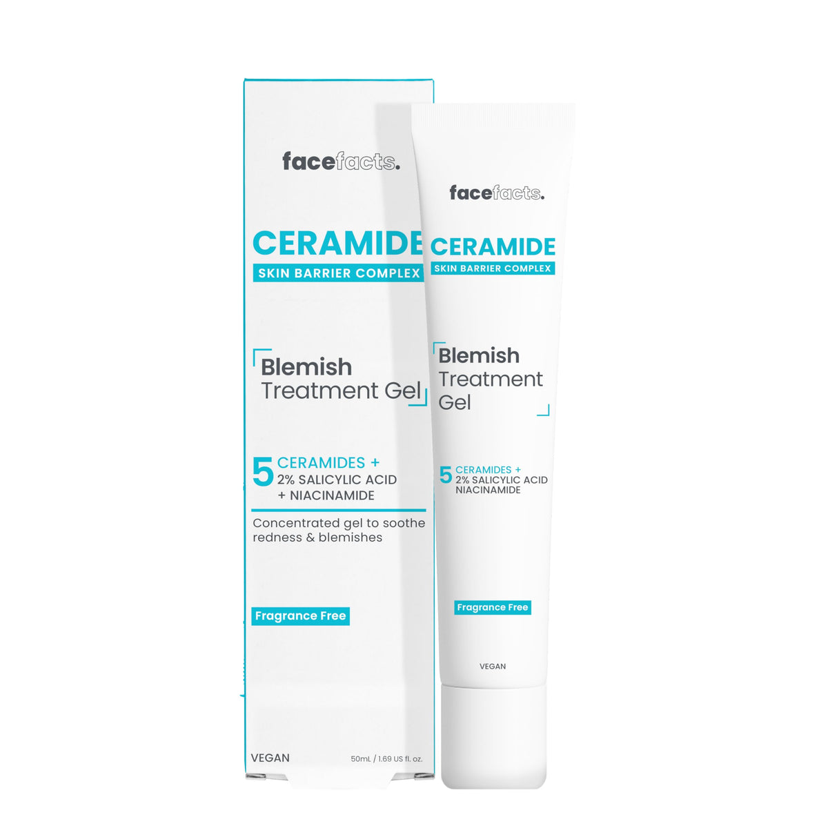 Face Facts Ceramide Blemish Treatment Gel - Salicylic Acid, Niacinamide, 50ml