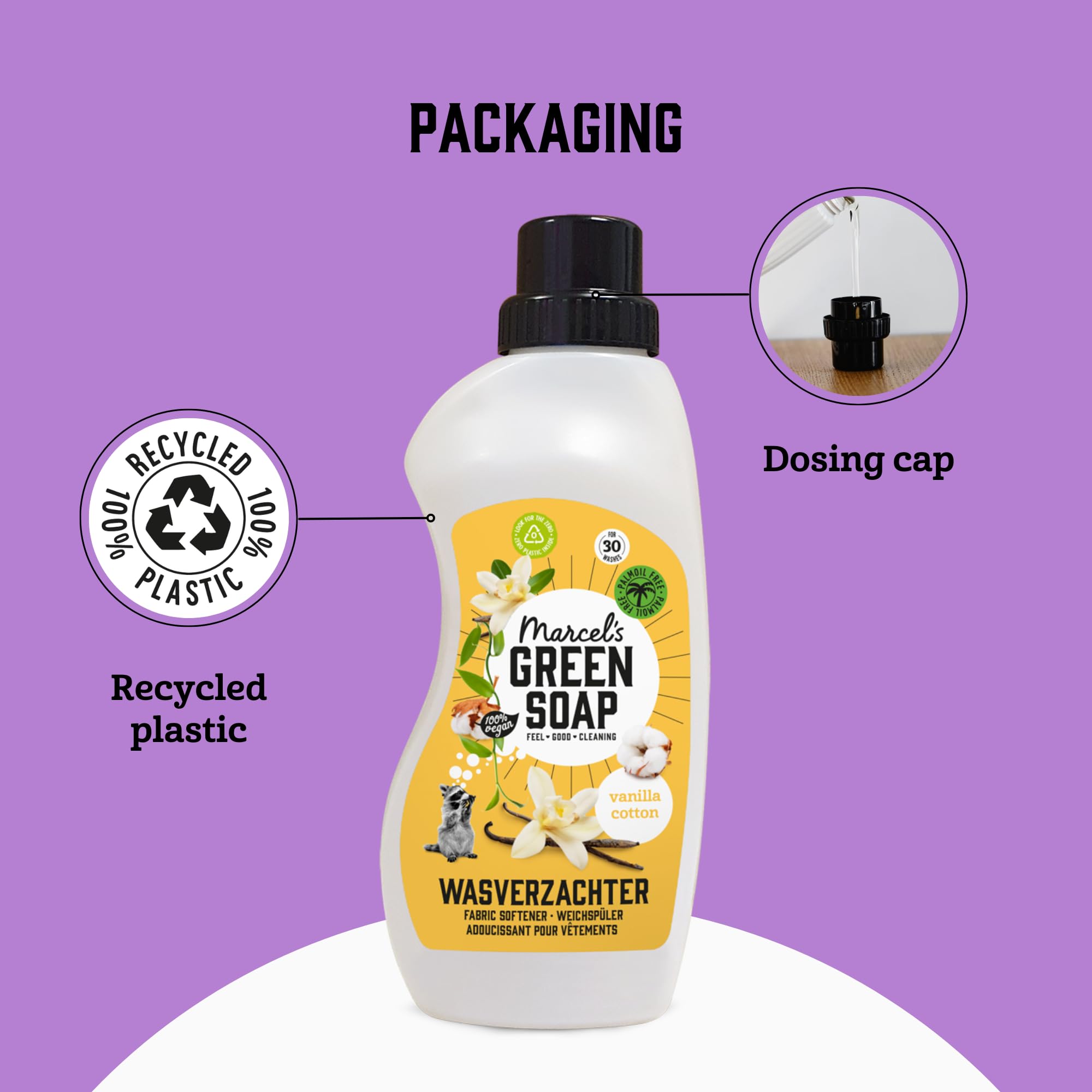 Marcel's Green Soap Fabric Softener Vanilla & Cotton - Vegan, Microplastic-Free | 750 ml 5