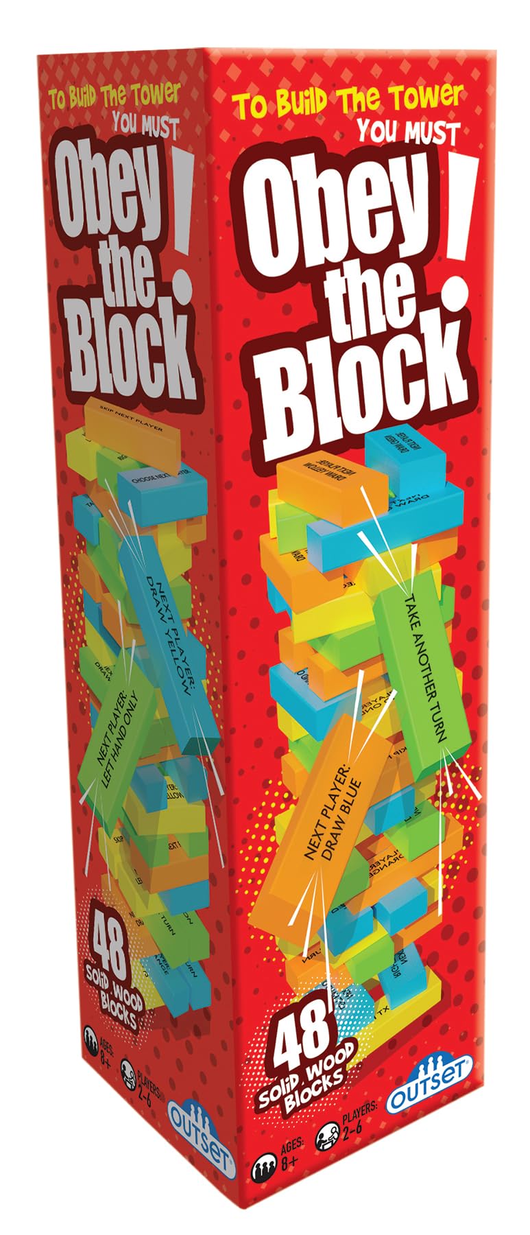 Outset Media Obey The Block - Traditional Wooden Tumbling Tower Game | 48 Blocks | Ages 8+ 6