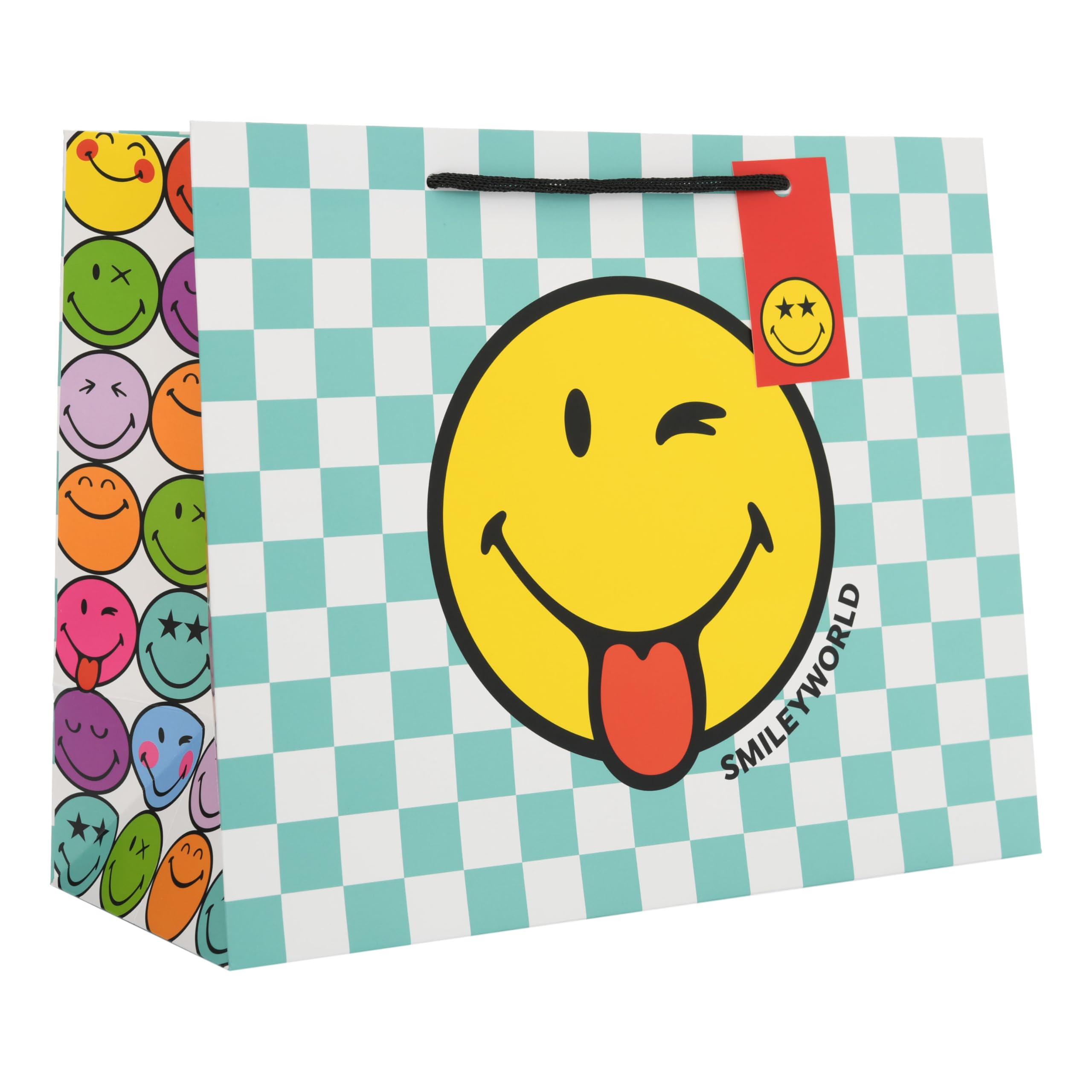 UK Greetings Large Landscape Smiley Gift Bag for Her/Friend | 33 x 26.7 x 13.7 cm | Multi-coloured